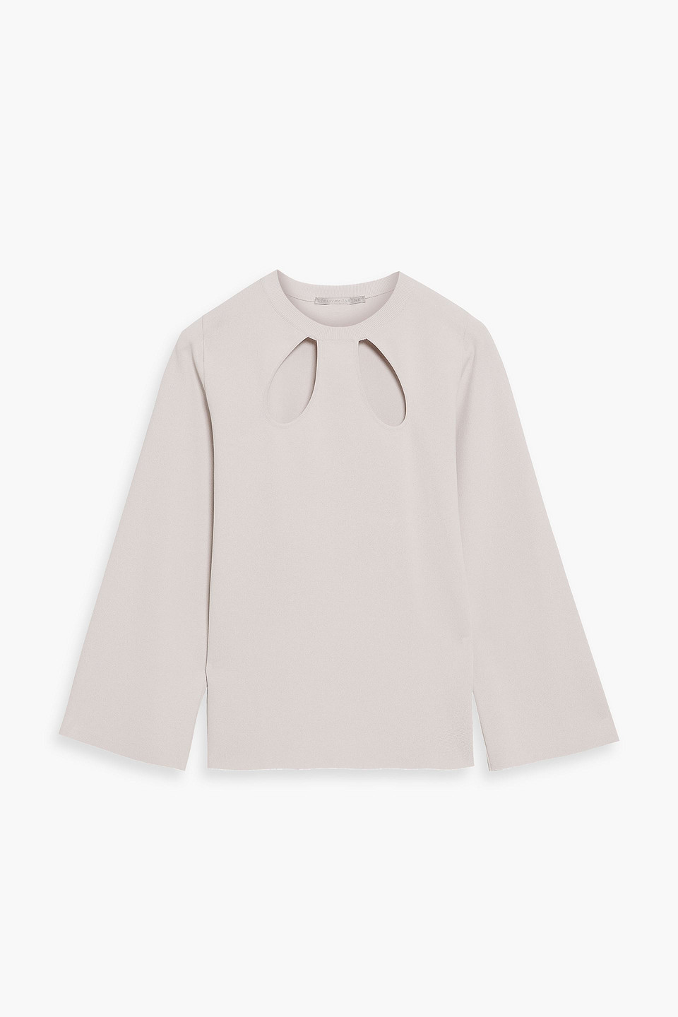 Stella Mccartney Cutout Stretch-knit Top In Light Gray