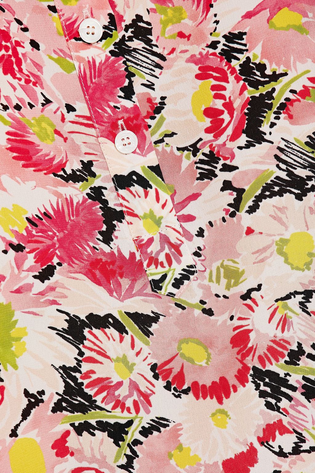 STELLA MCCARTNEY Floral-print silk crepe de chine blouse