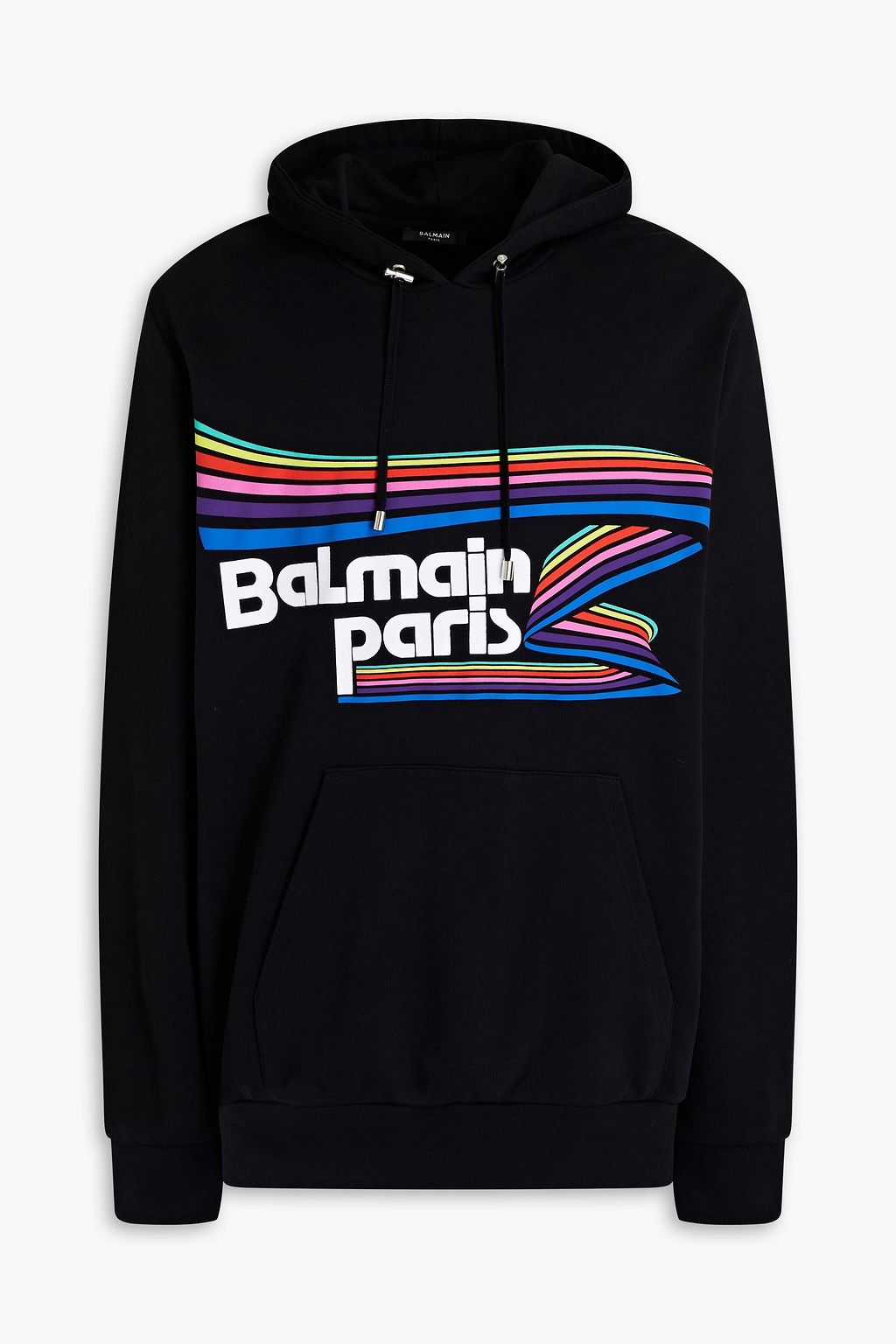 BALMAIN Printed cotton-terry hoodie | Sale up to 70% off | THE OUTNET