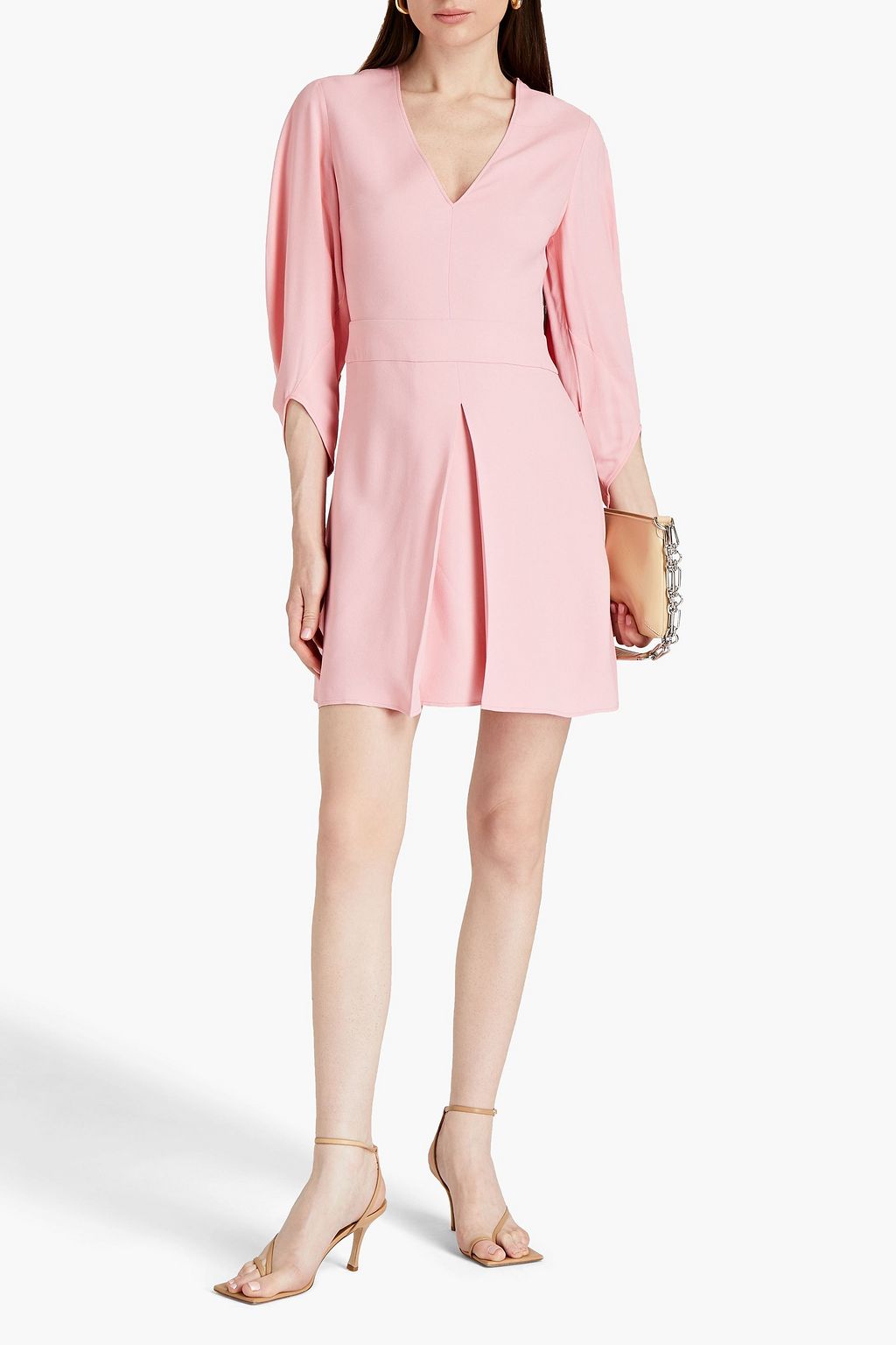 STELLA MCCARTNEY Pleated crepe mini dress