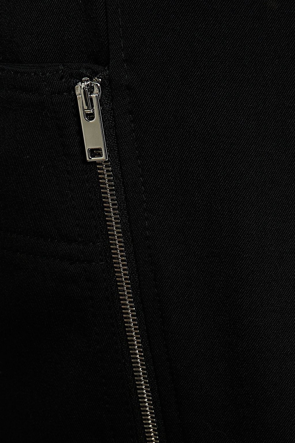 STELLA MCCARTNEY Cropped zip-detailed wool-twill tapered pants