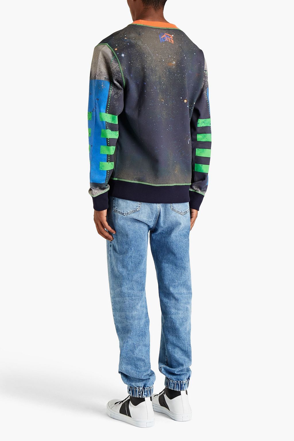 BALMAIN Sweatshirt aus Baumwollfrottee mit Print