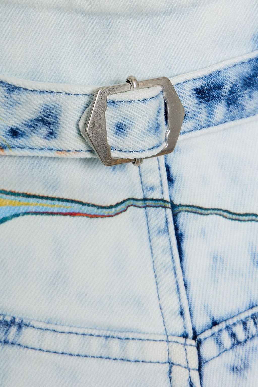 STELLA MCCARTNEY Painted acid-wash high-rise tapered jeans