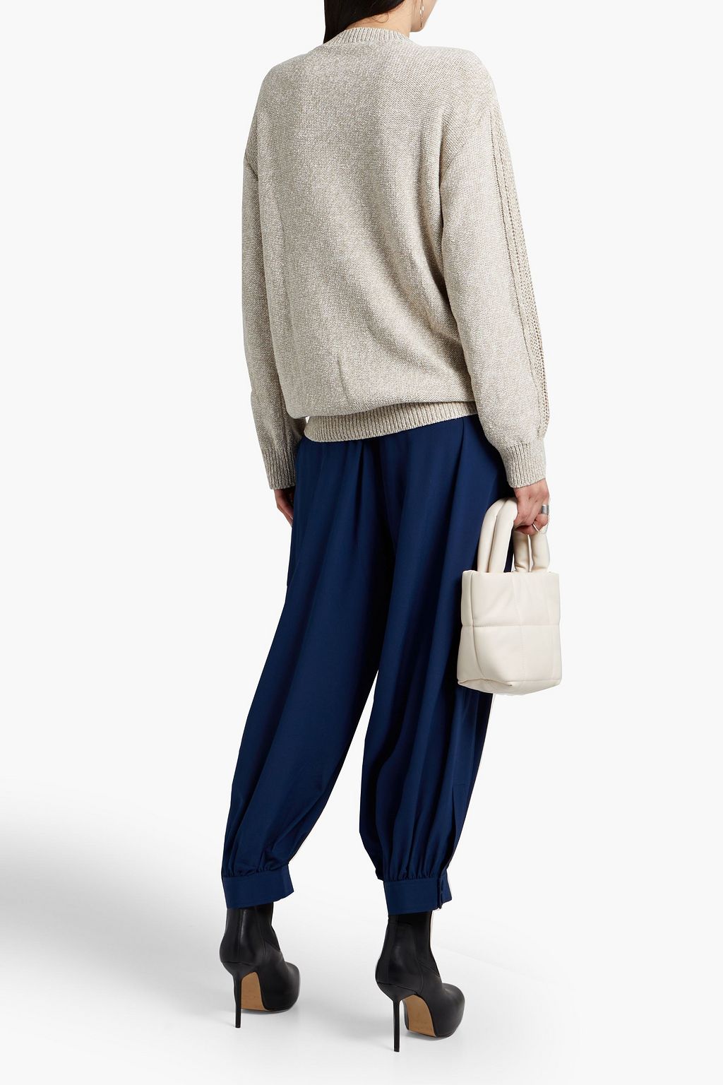 STELLA MCCARTNEY Lauryn silk-crepe tapered pants