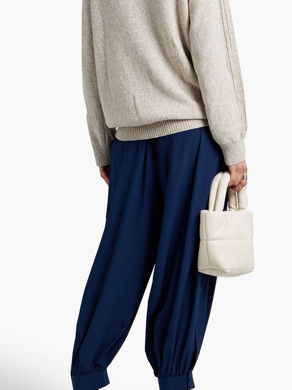 lauryn silk-crepe tapered pants