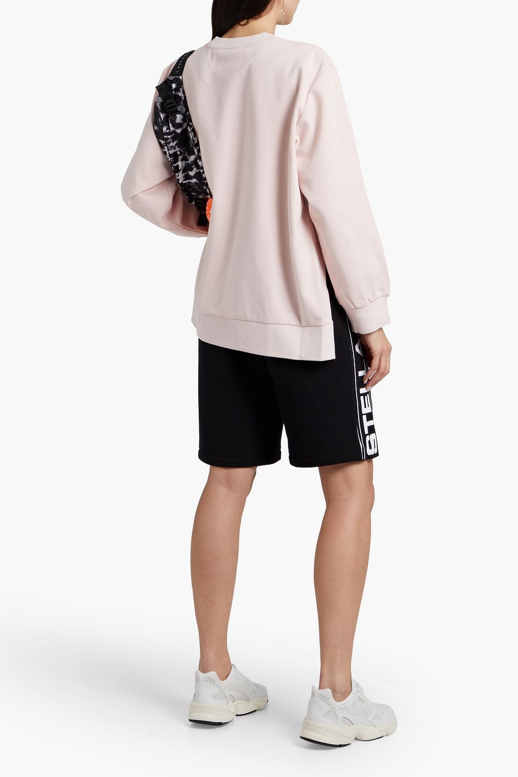 STELLA MCCARTNEY Jacquard-trimmed cotton-jersey sweatshirt