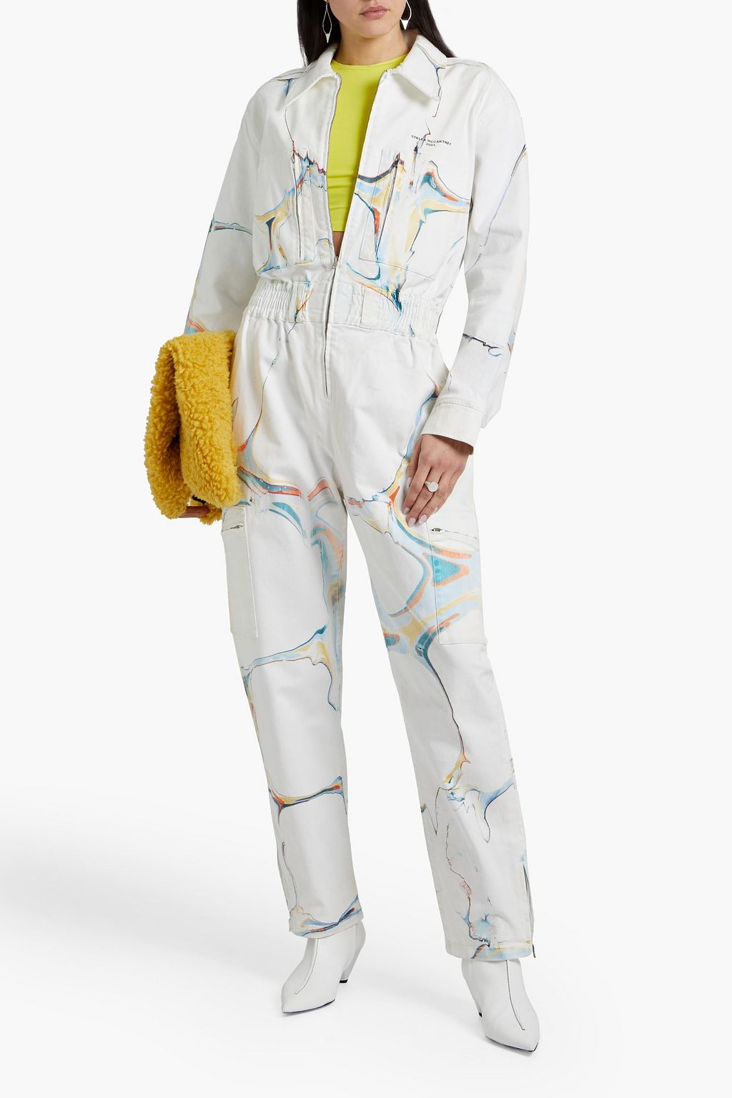 STELLA MCCARTNEY Printed denim jumpsuit