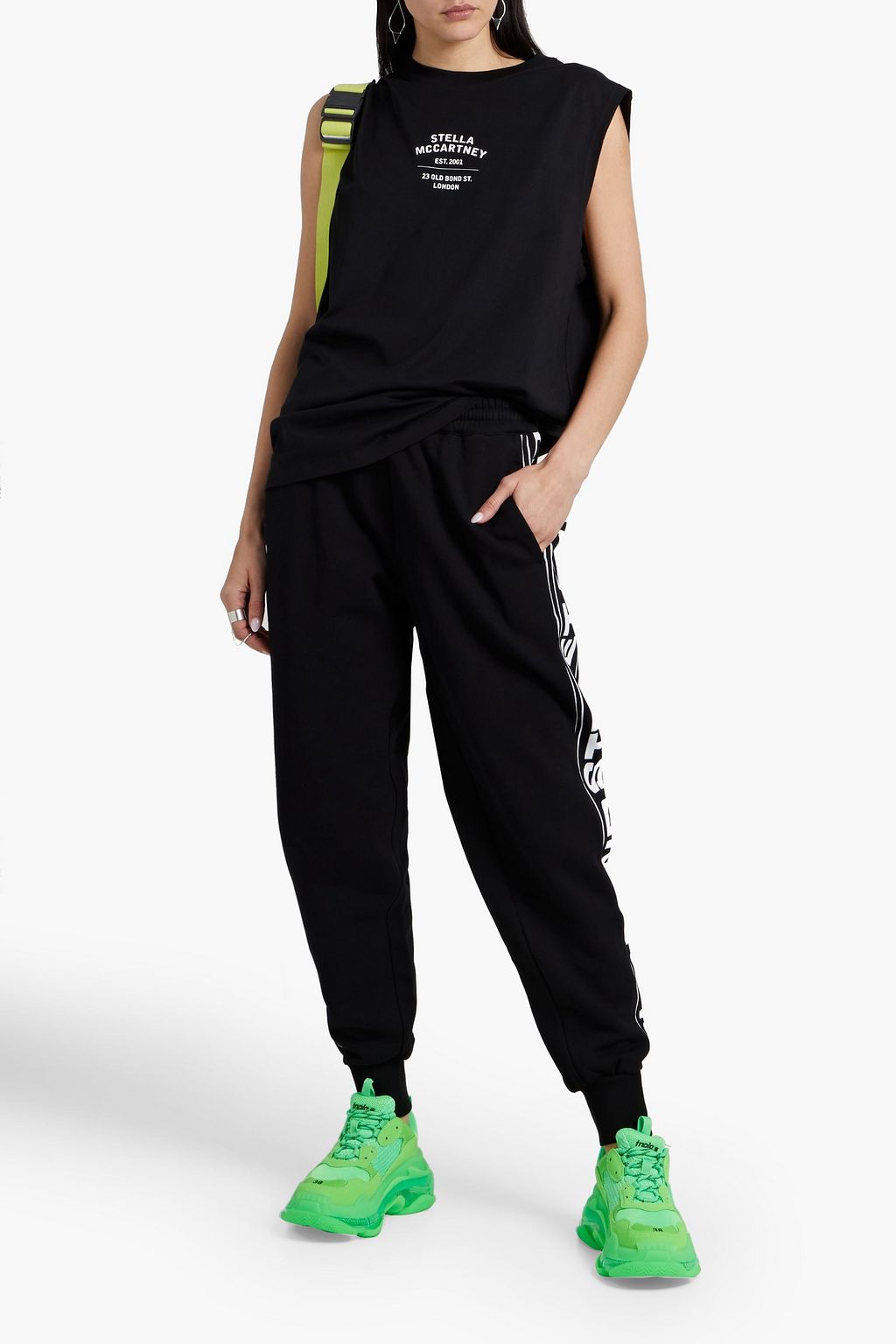 STELLA MCCARTNEY Printed cotton-jersey tank
