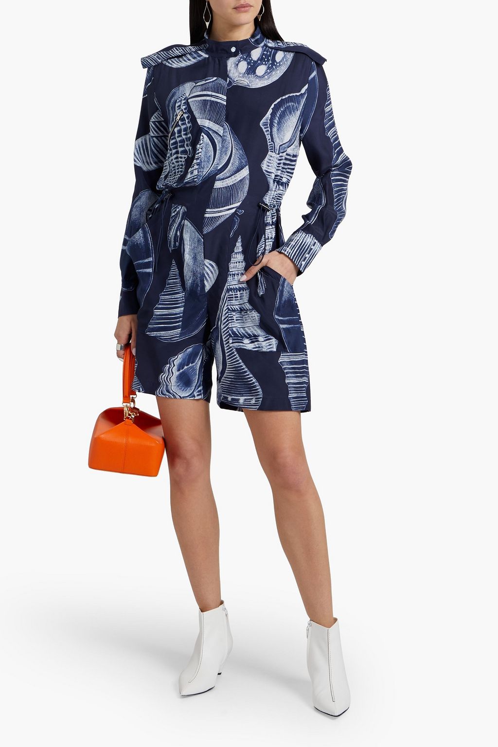 STELLA MCCARTNEY Erin printed silk crepe de chine jumpsuit