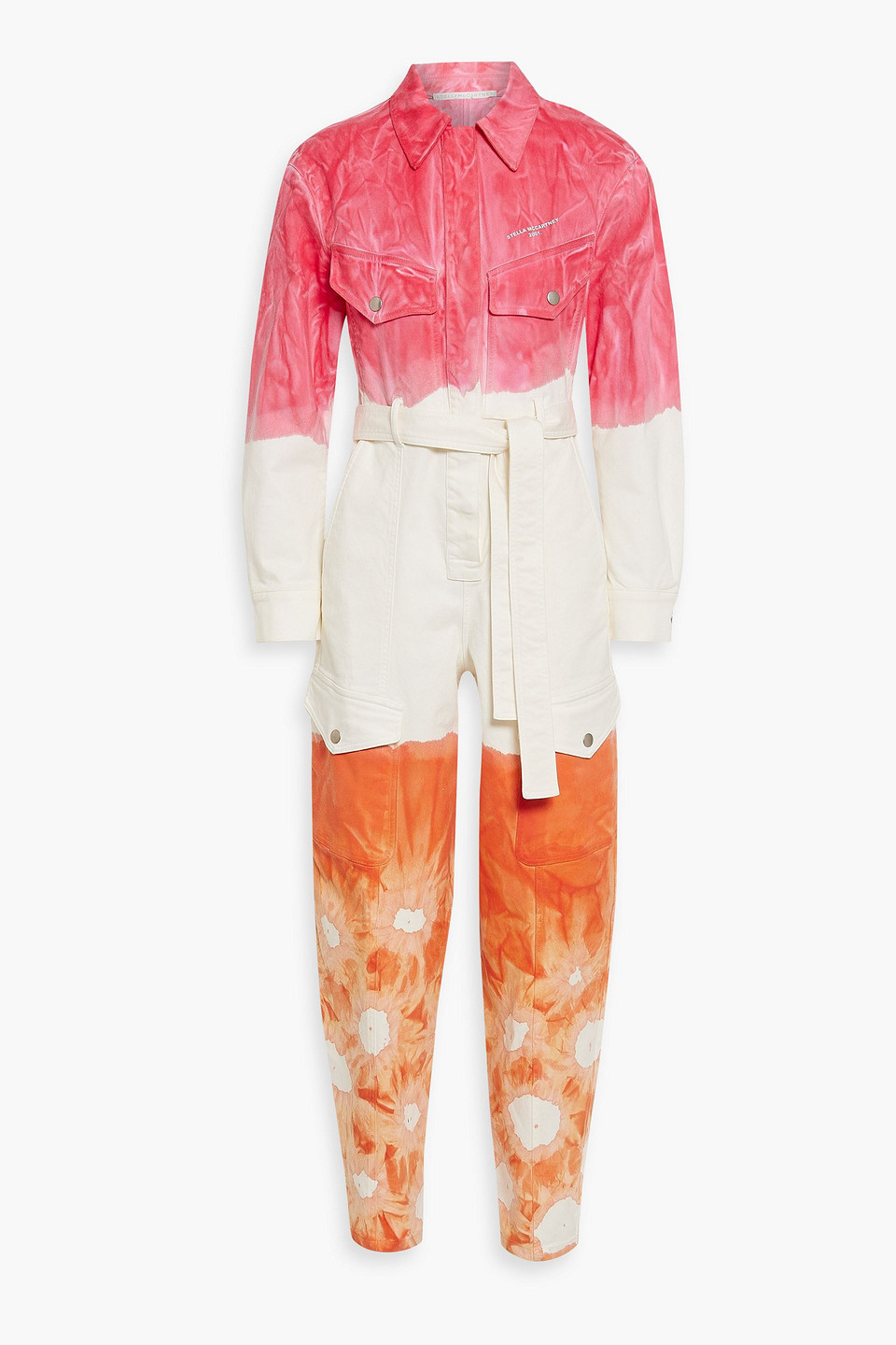 stella mccartney - tie-dyed denim jumpsuit - multicolor - it 36