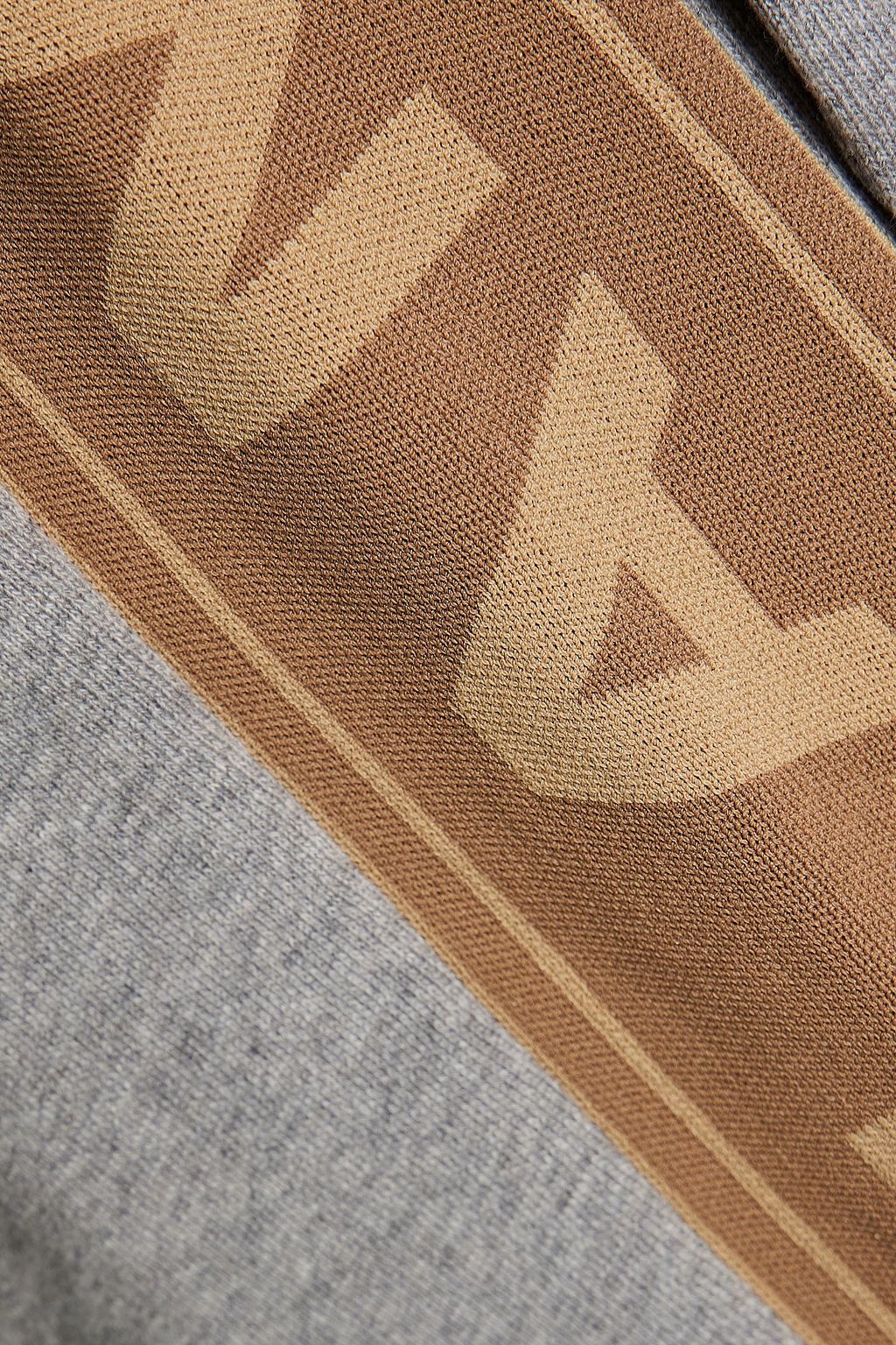 STELLA MCCARTNEY Jacquard-trimmed cotton-fleece shorts