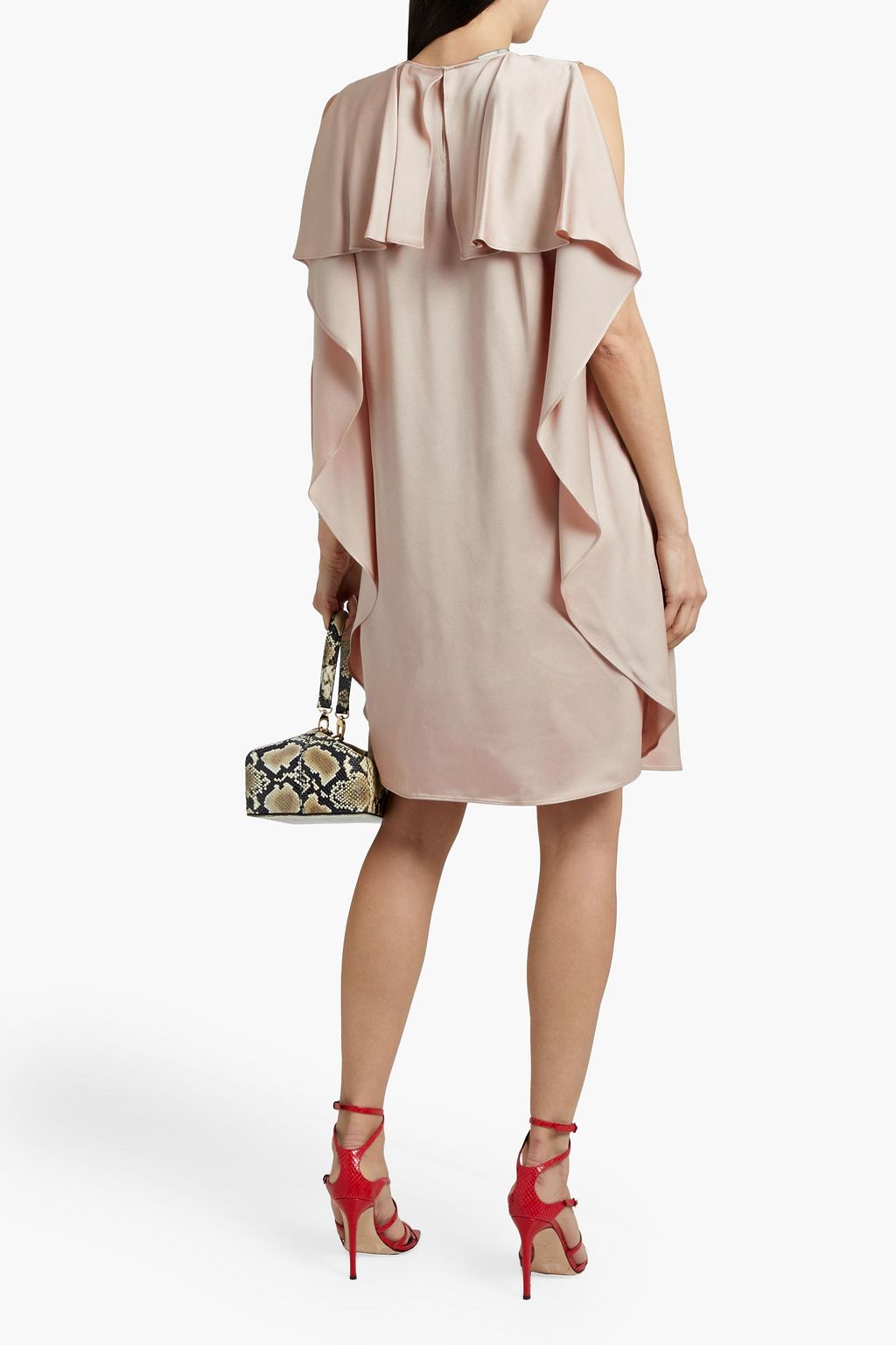 STELLA MCCARTNEY Mia ruffle-trimmed satin mini dress
