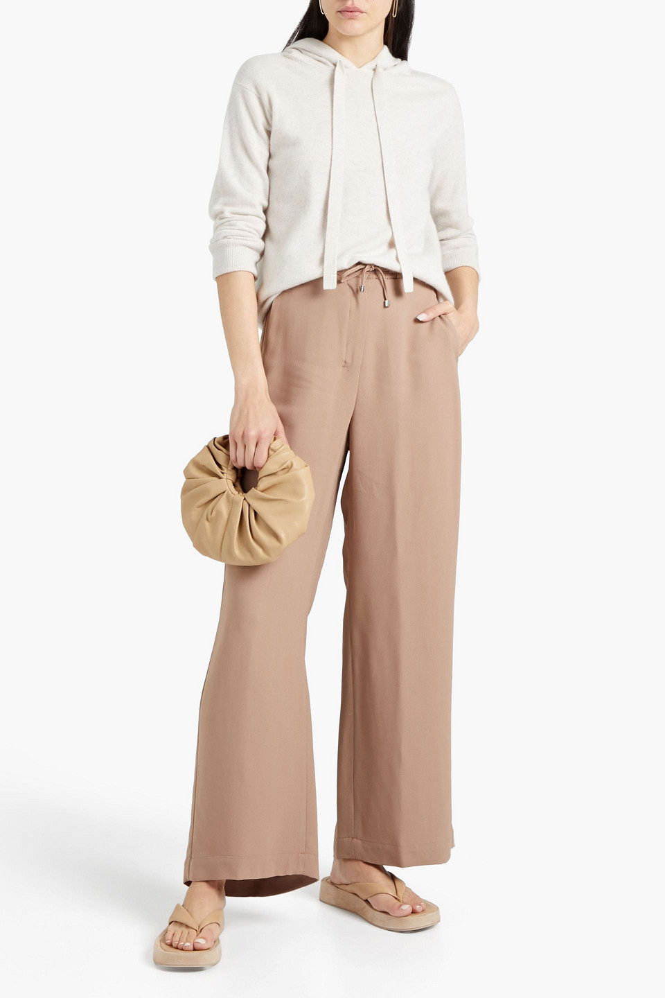 's Max Mara Twill Wide-leg Pants In Brown