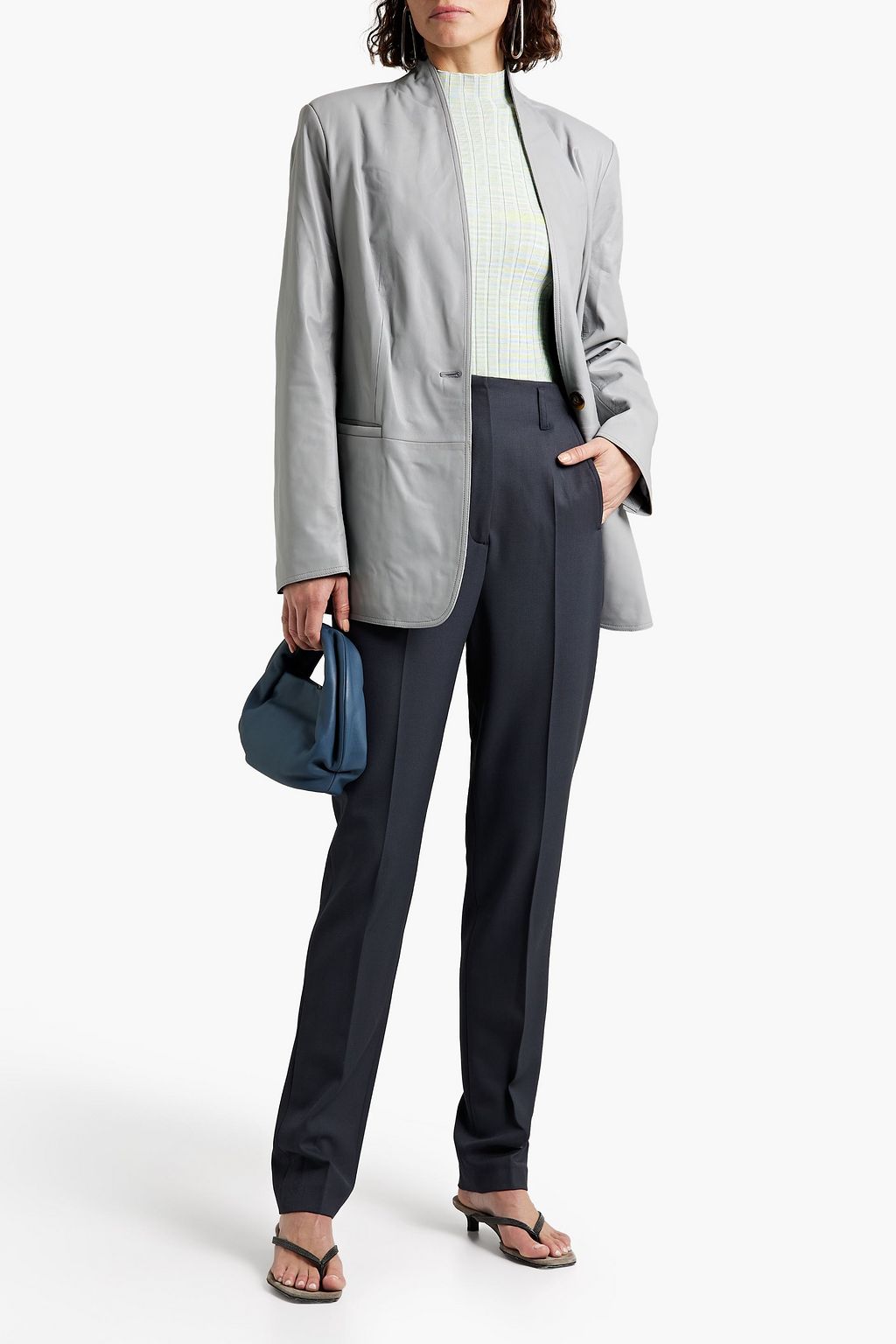 LOULOU STUDIO Wool-blend twill straight-leg pants