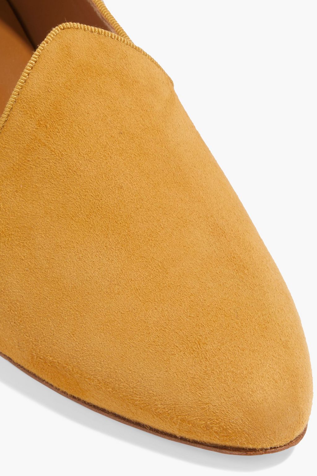 LE MONDE BERYL Venetian grosgrain-trimmed suede loafers