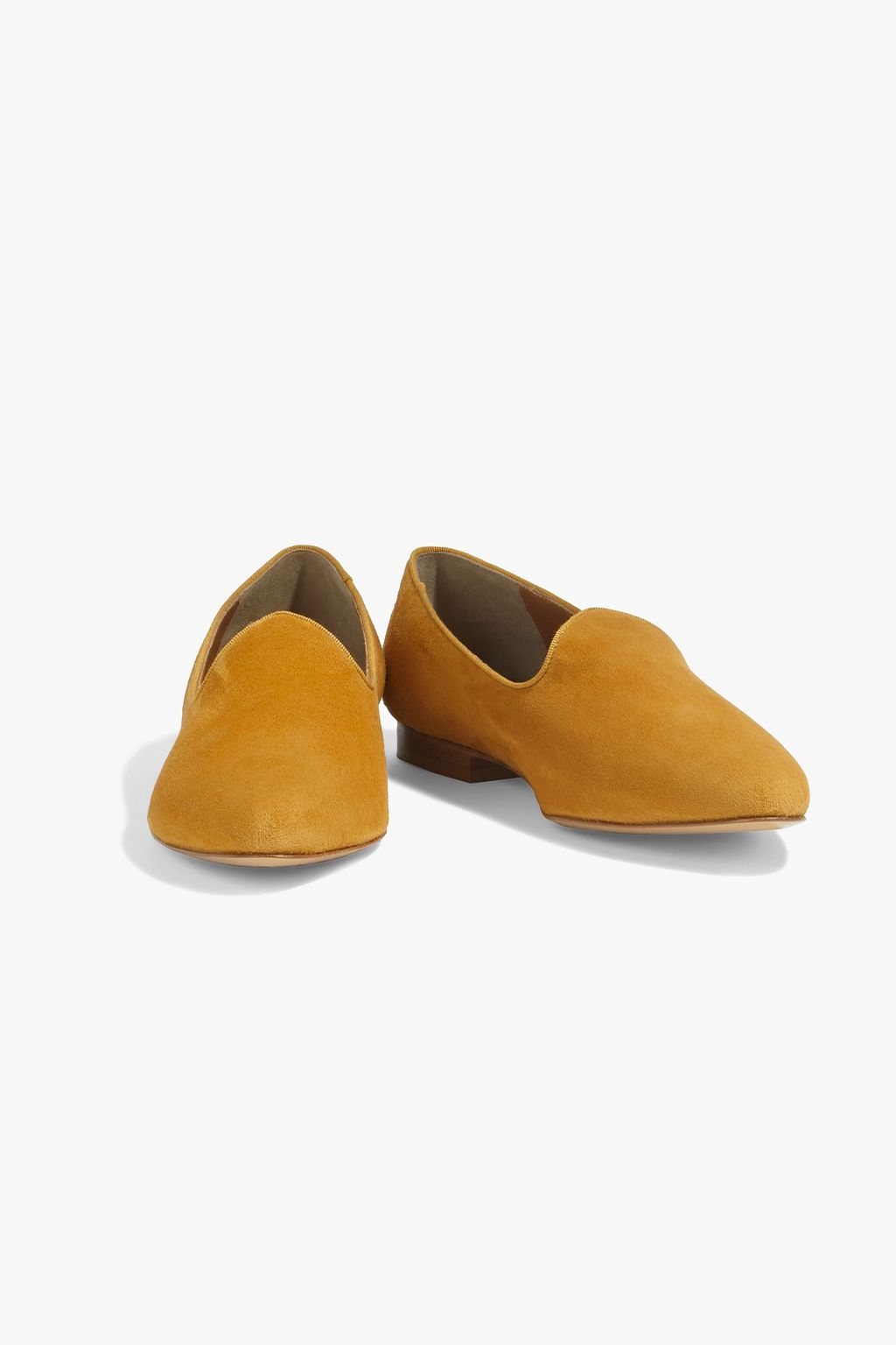 LE MONDE BERYL Venetian grosgrain-trimmed suede loafers