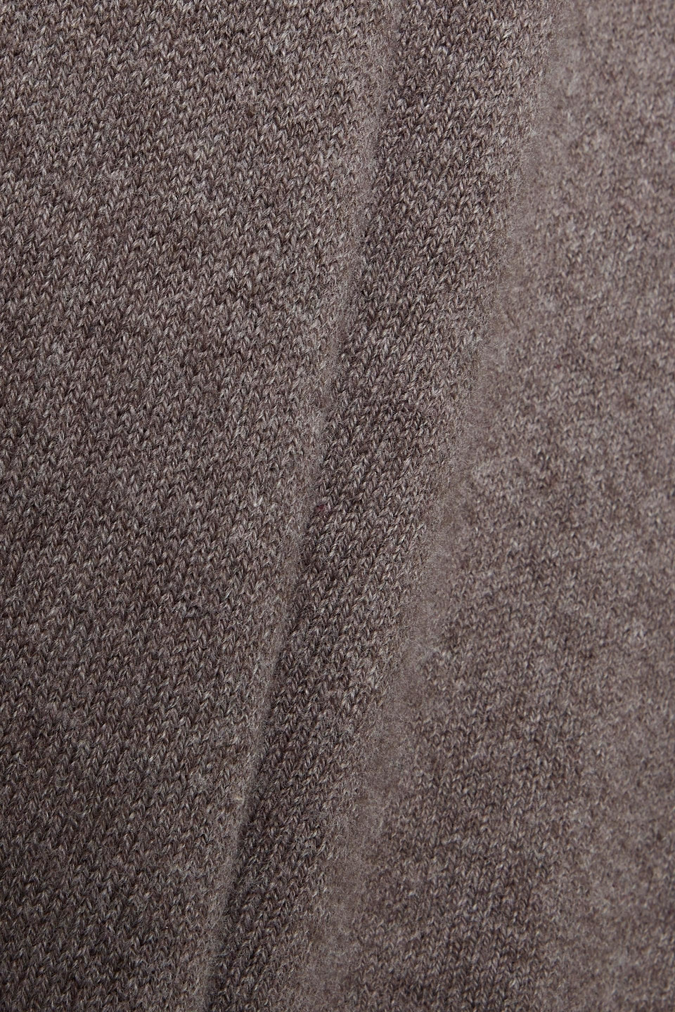 Majestic Draped Mélange Cotton-blend Cardigan In Taupe