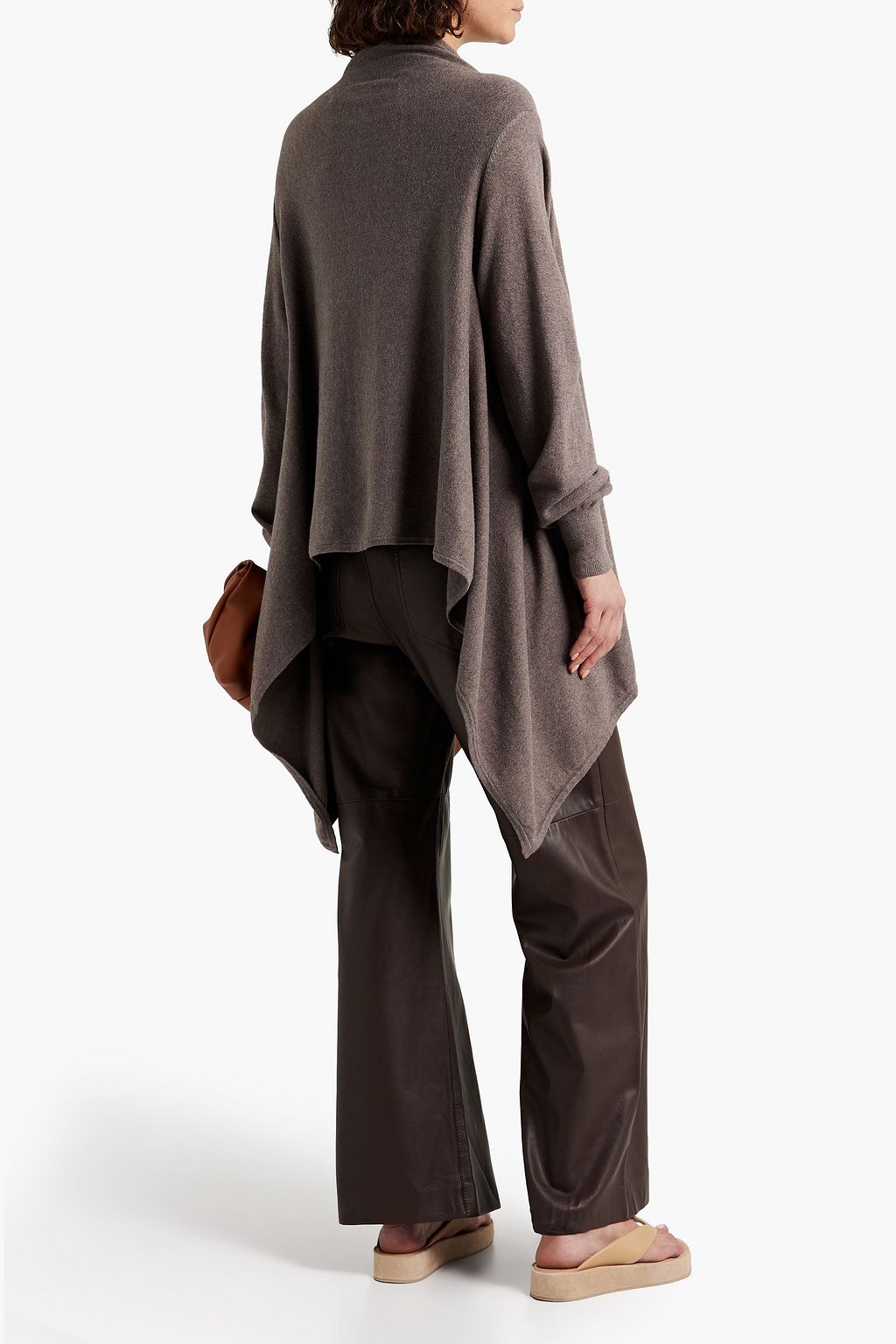 MAJESTIC FILATURES Draped mélange cotton-blend cardigan