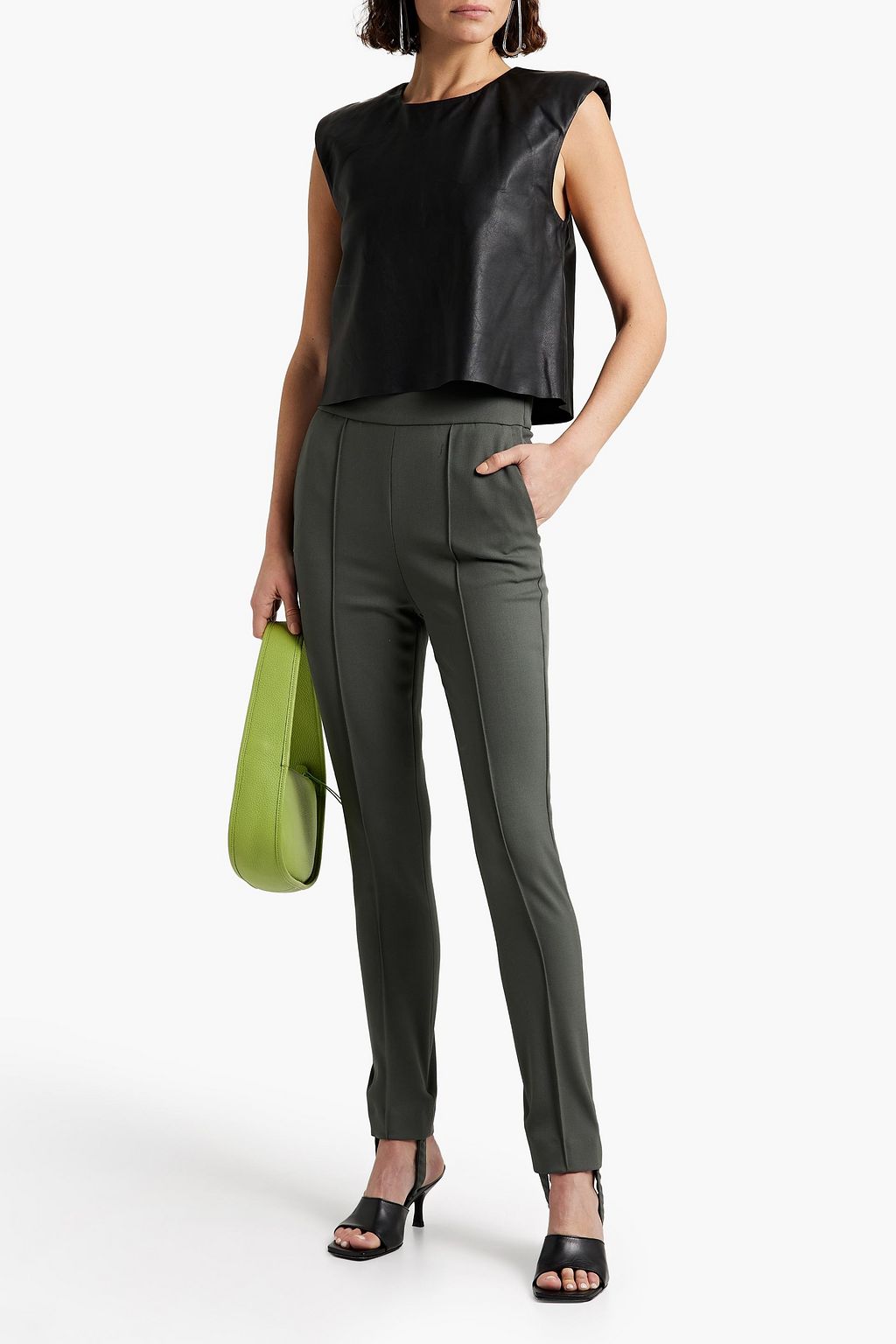 LOULOU STUDIO Wool-blend twill slim-leg pants