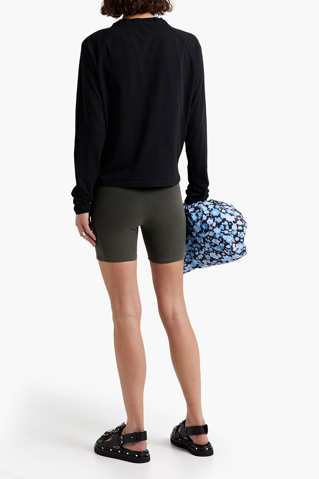 MAJESTIC FILATURES Mélange cotton-blend jersey cardigan