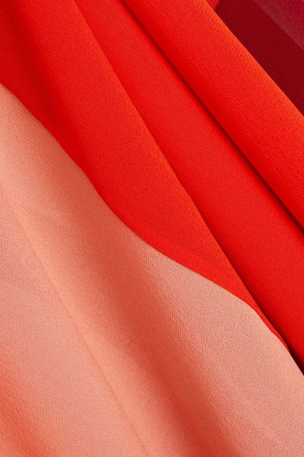 DOLCE&GABBANA Color-block silk-georgette blouse