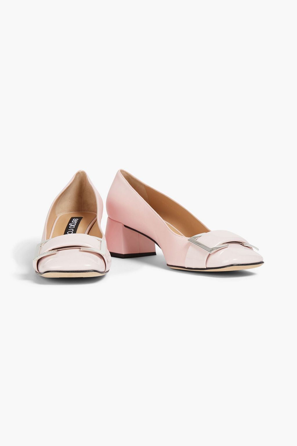 SERGIO ROSSI SR Prince buckled leather pumps