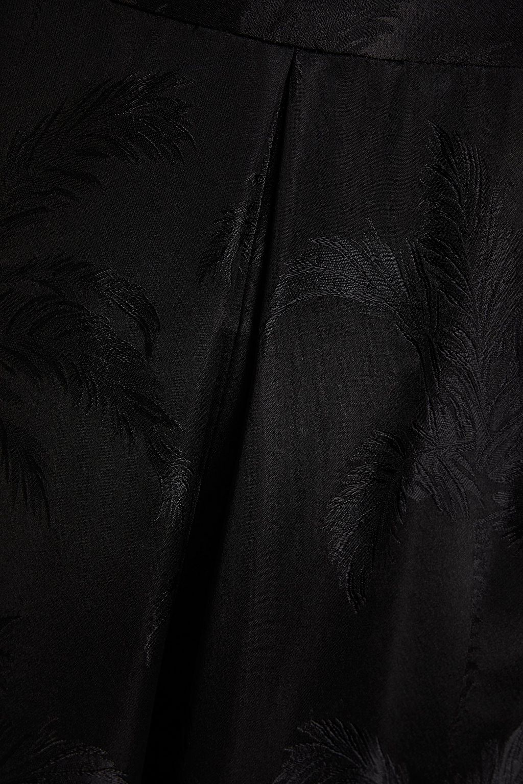 SAINT LAURENT Straight-fit pleated satin-jacquard pants