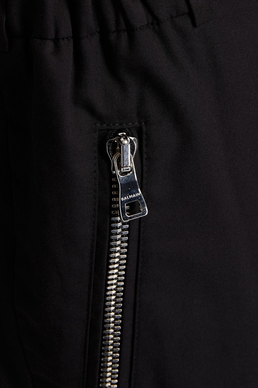 BALMAIN Tapered cotton and Tencel-blend pants
