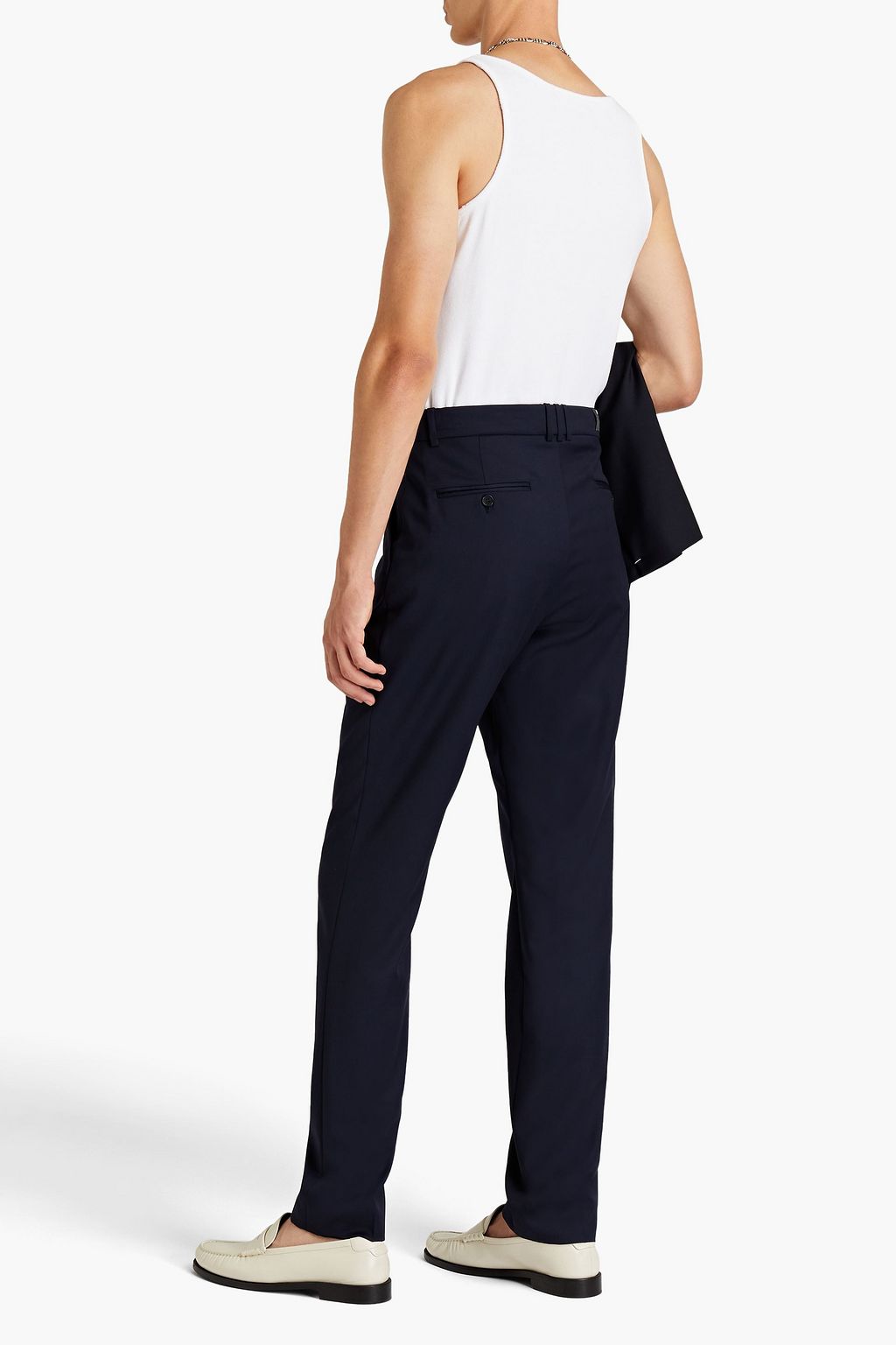 BALMAIN Slim-fit wool-twill pants