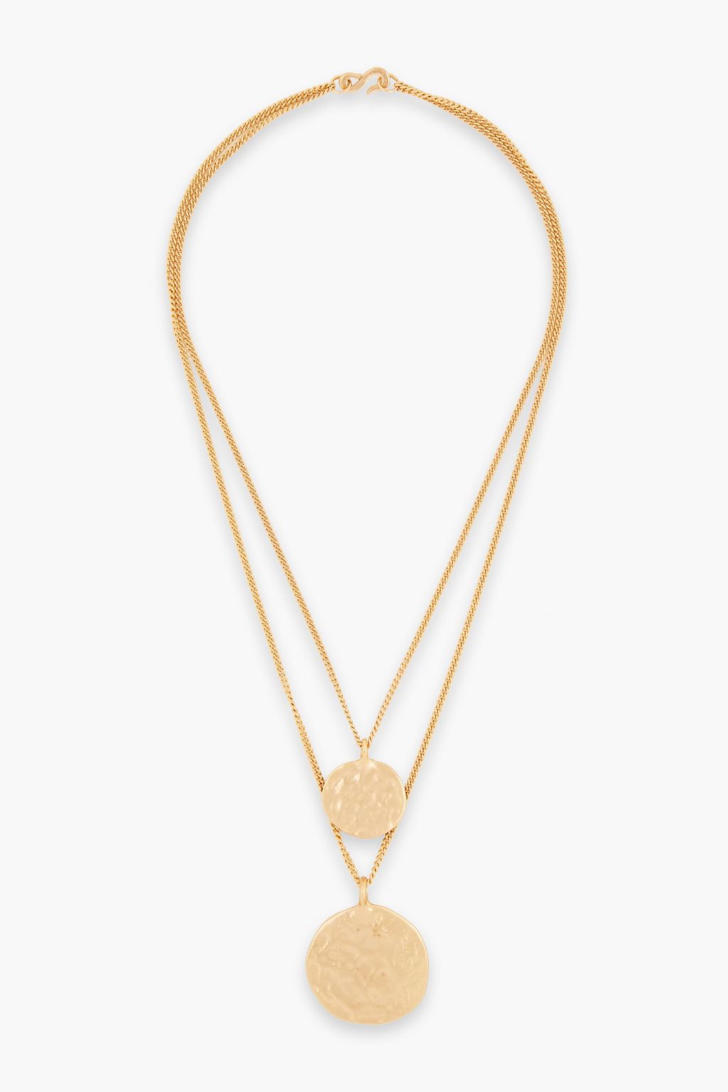 Gold Hammered gold-tone necklace 