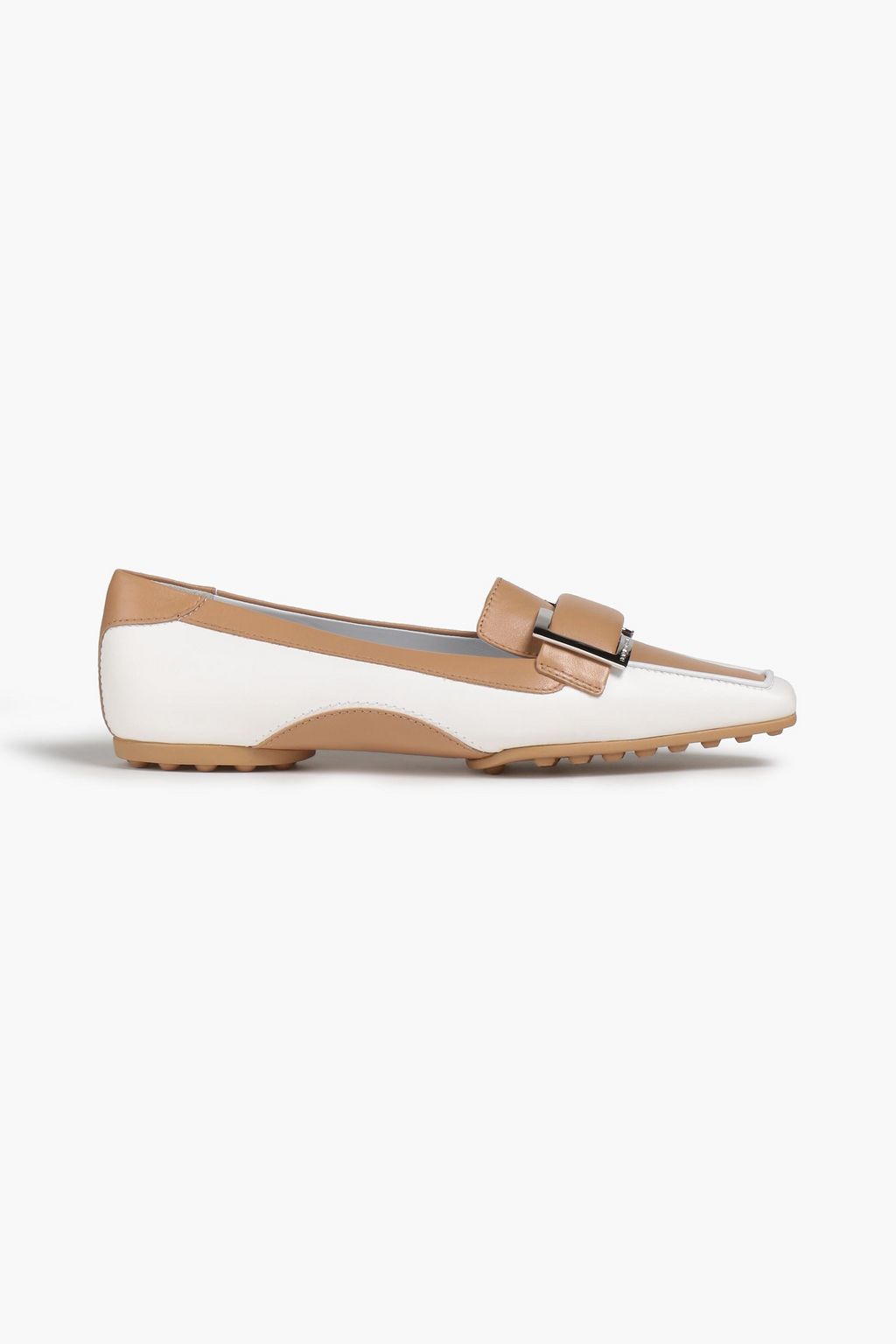 SERGIO ROSSI Tribute embellished two-tone leather loafers | Sale to THE OUTNET