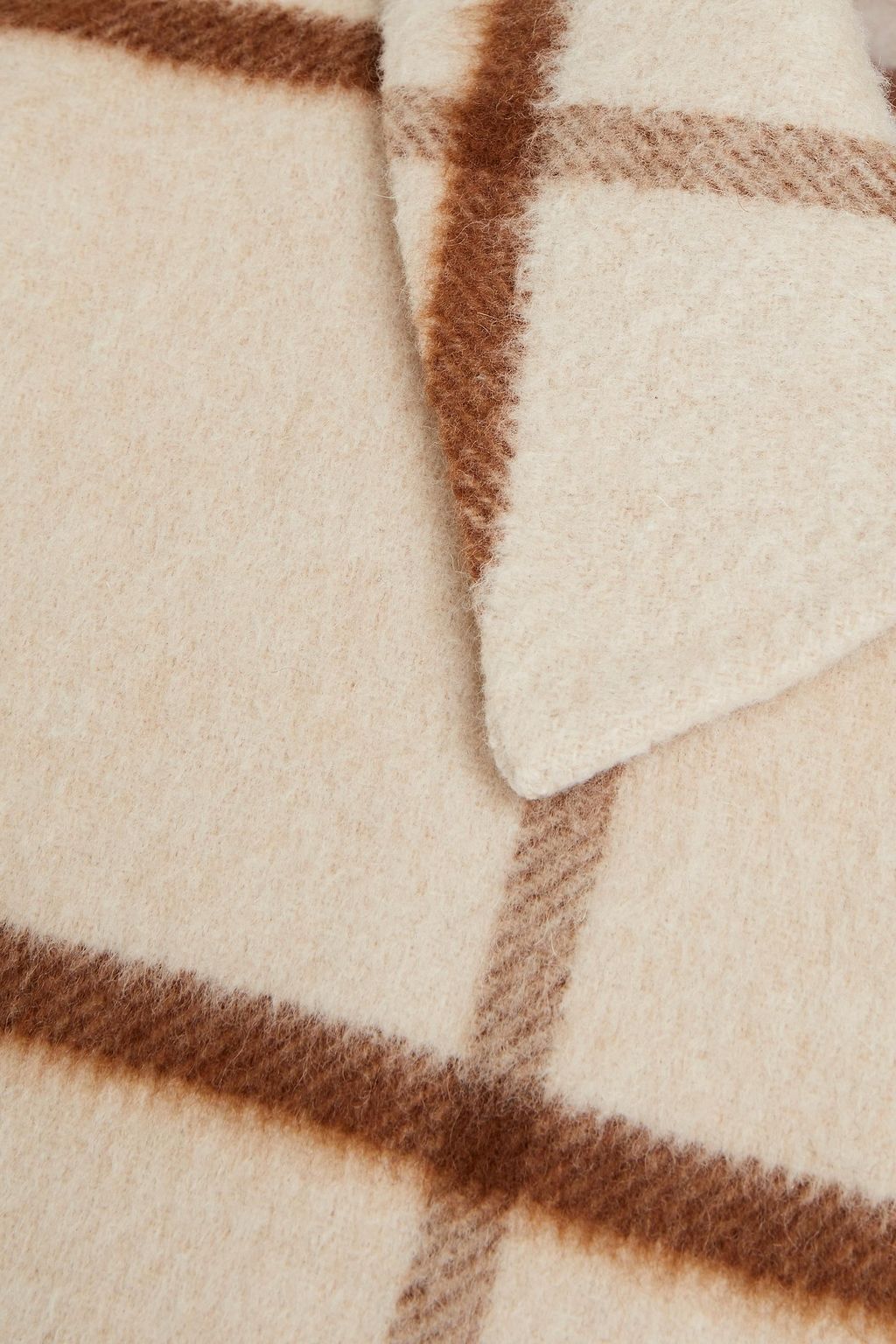 THEORY Checked brushed-felt jacket