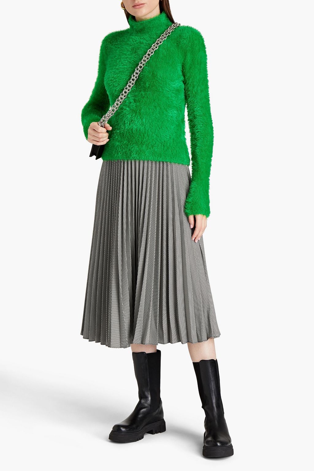 STELLA MCCARTNEY Faux fur turtleneck sweater