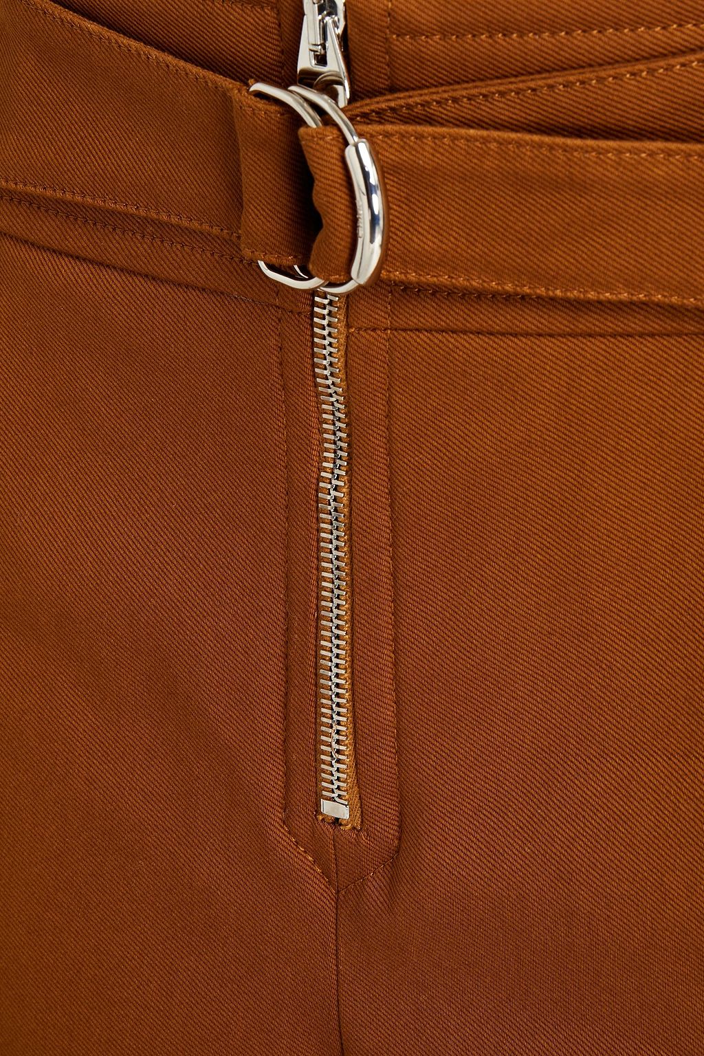 CHLOÉ Belted cotton-twill shorts