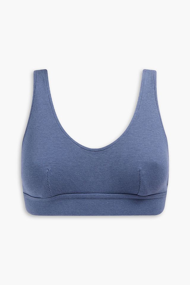 Ribbed jersey sports bra