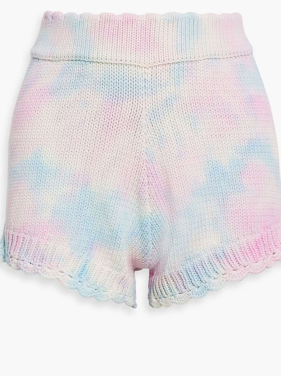 karrisa tie-dyed cotton-blend shorts
