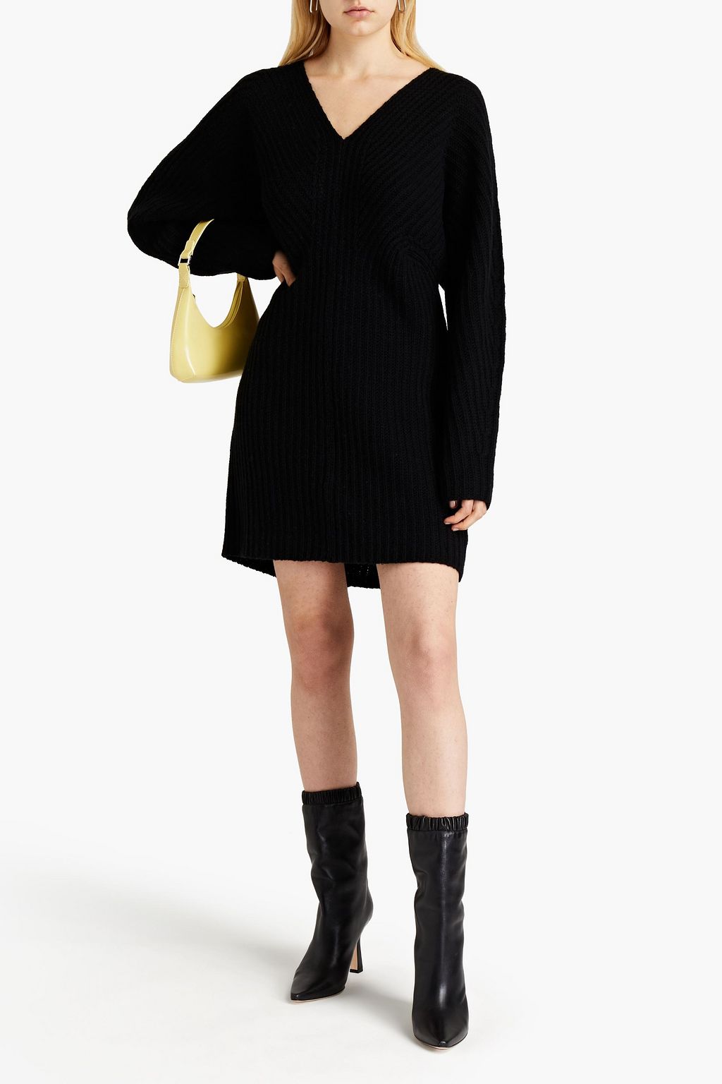 THEORY Wool and cashmere-blend mini dress