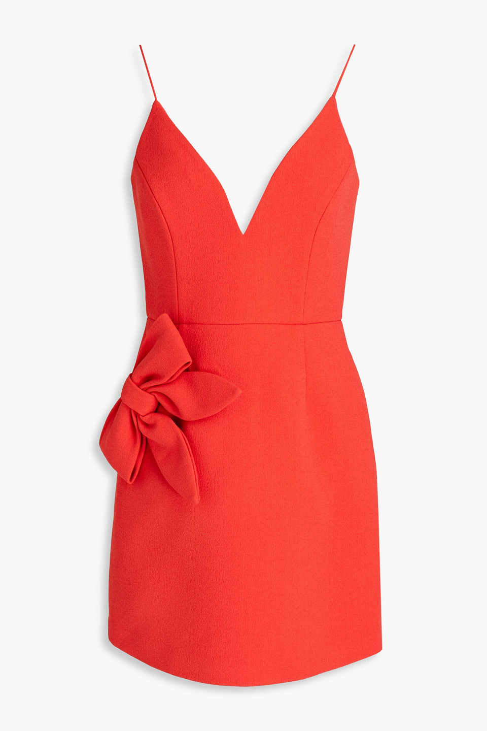Rebecca Vallance - Ally bow-embellished crepe mini dress - Red - UK 14