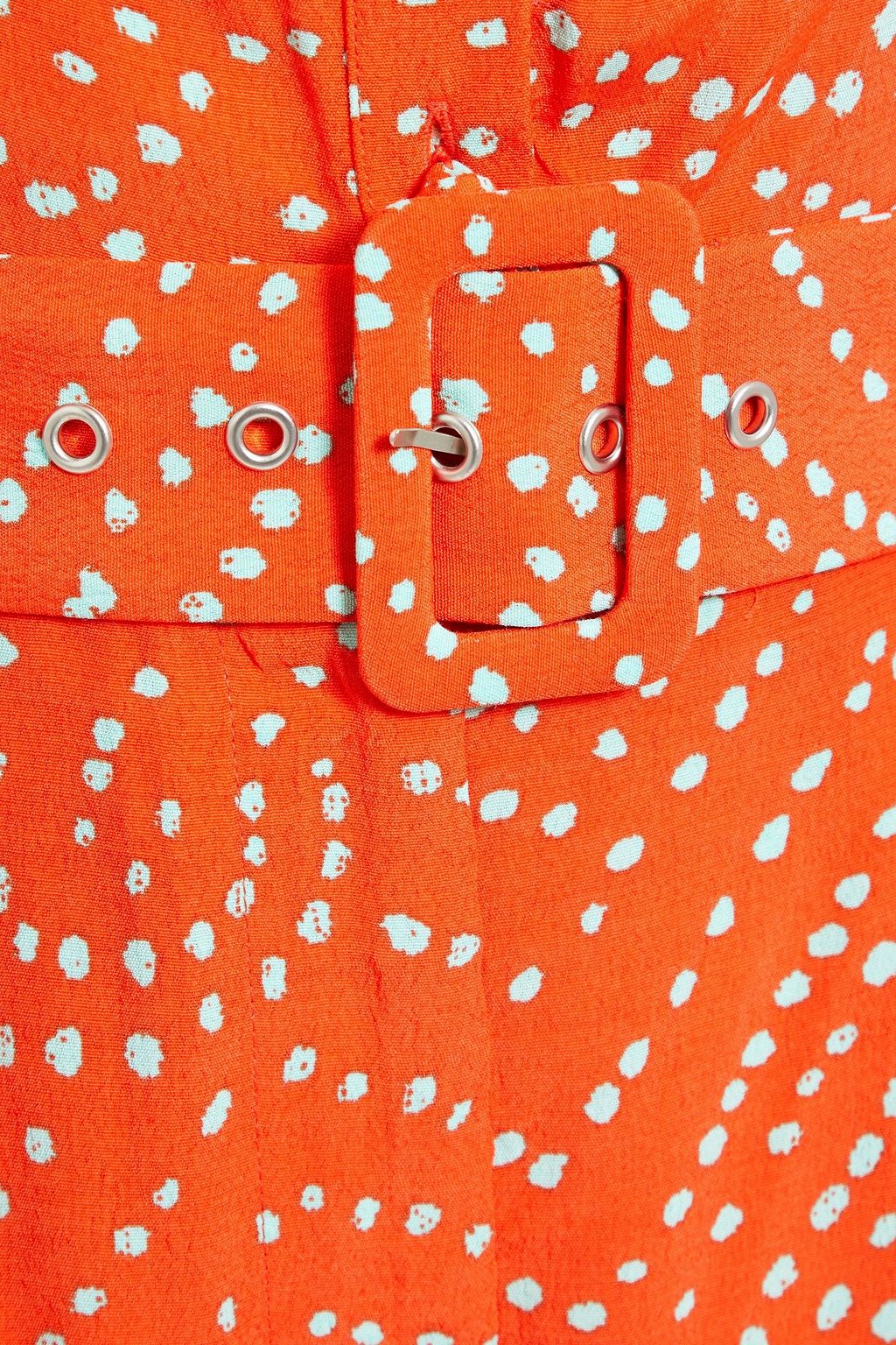 DIANE VON FURSTENBERG Susanna Playsuit aus Crêpe de Chine mit Polka-Dots und Gürtel