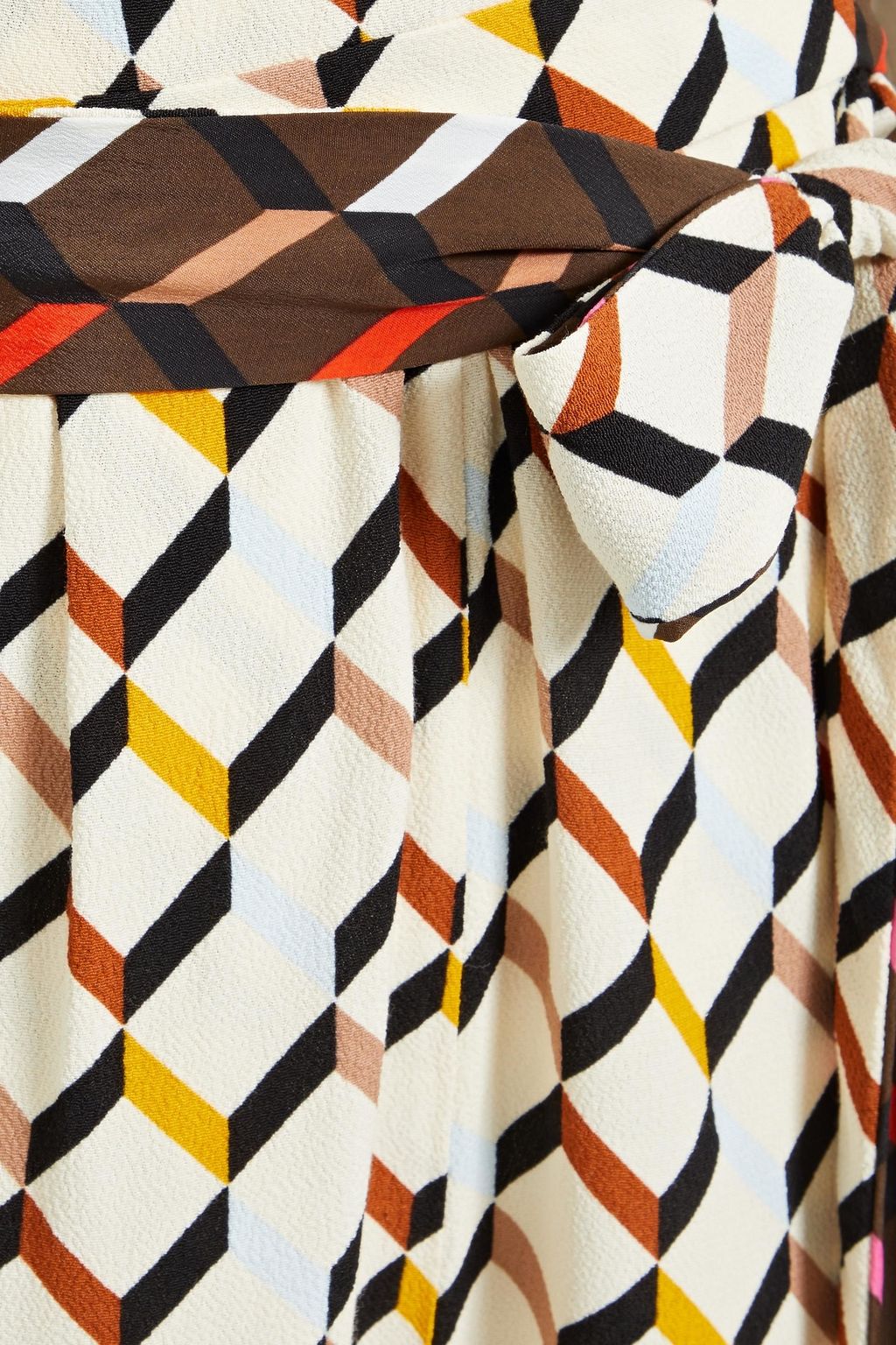 DIANE VON FURSTENBERG Bella bedrucktes Playsuit aus Crêpe mit Wickeleffekt