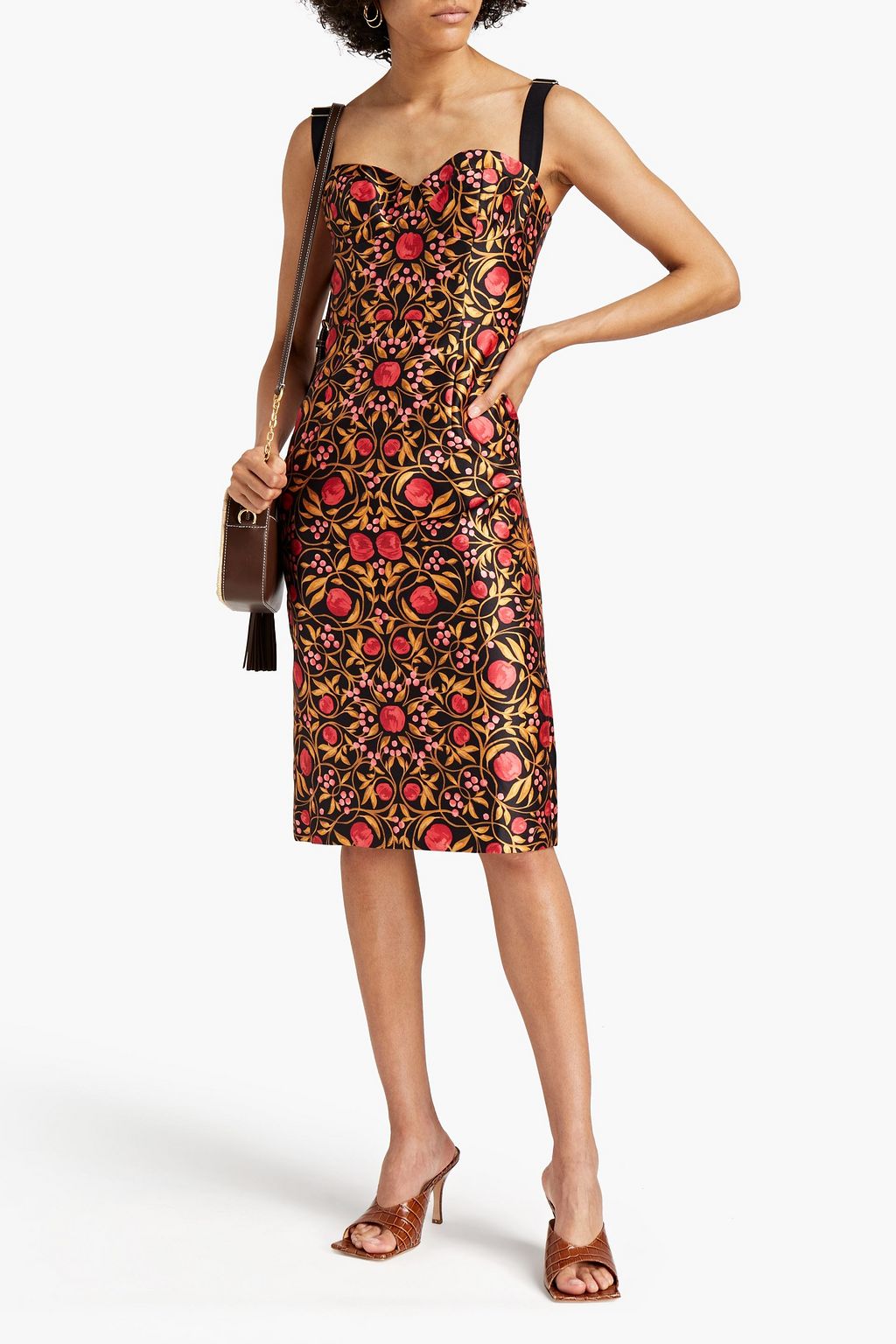 REBECCA VALLANCE Martine floral-print twill dress