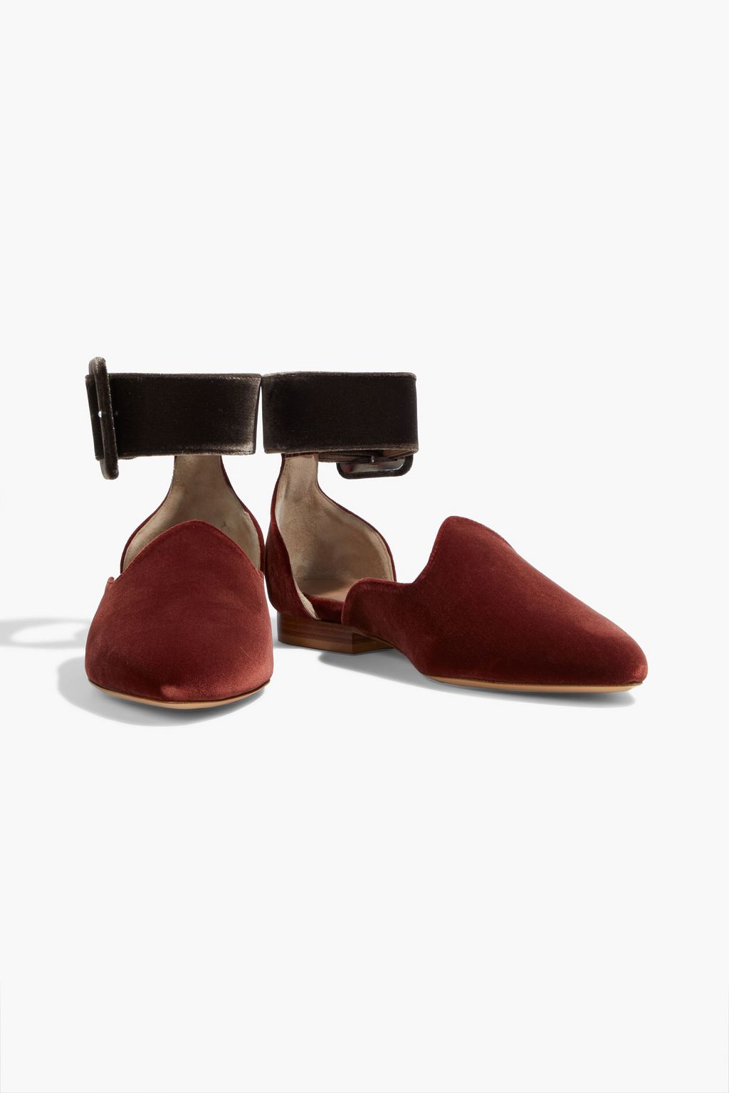 LE MONDE BERYL Two-tone velvet point-toe flats