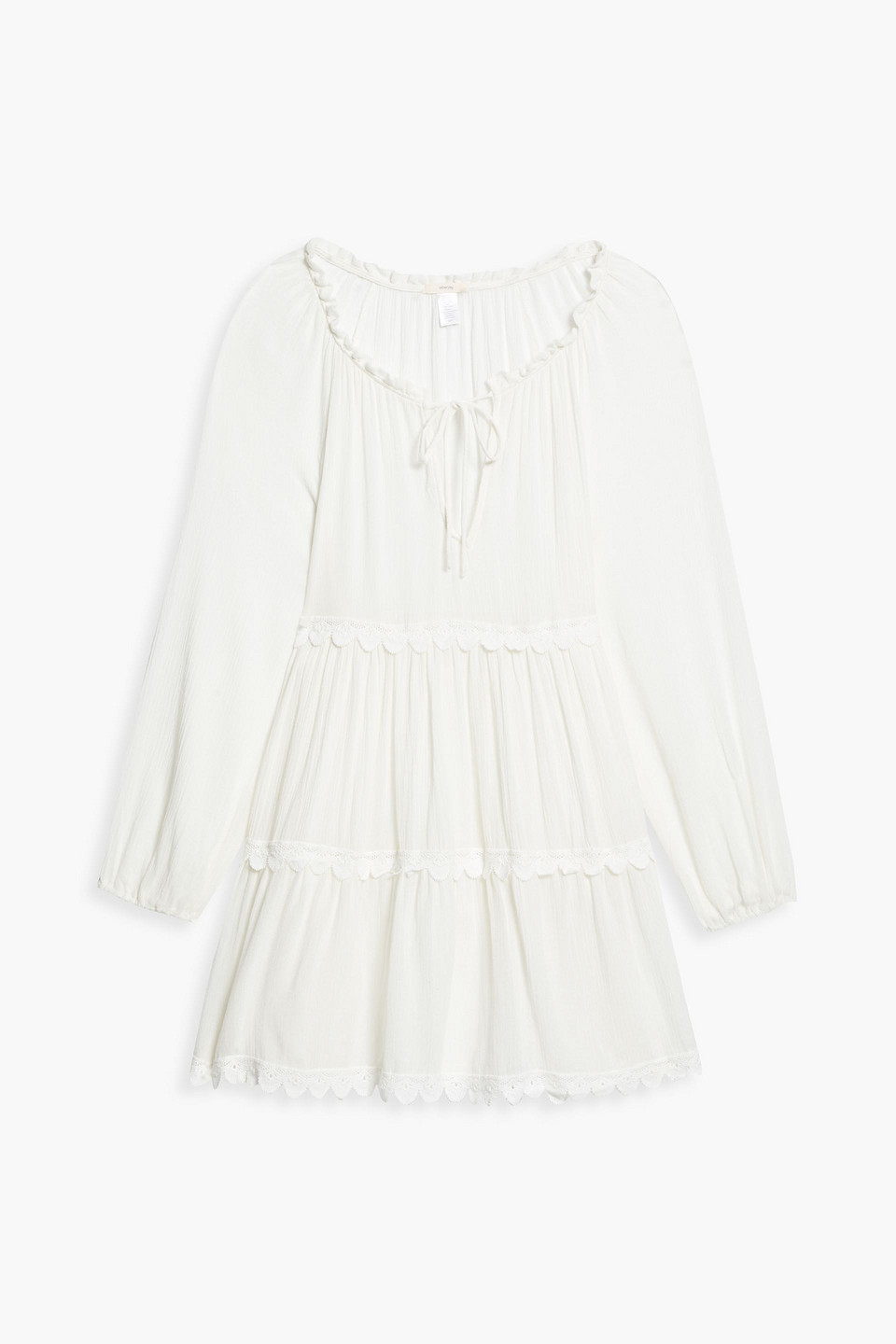 Eberjey Summer of Love crocheted lace-trimmed gauze coverup
