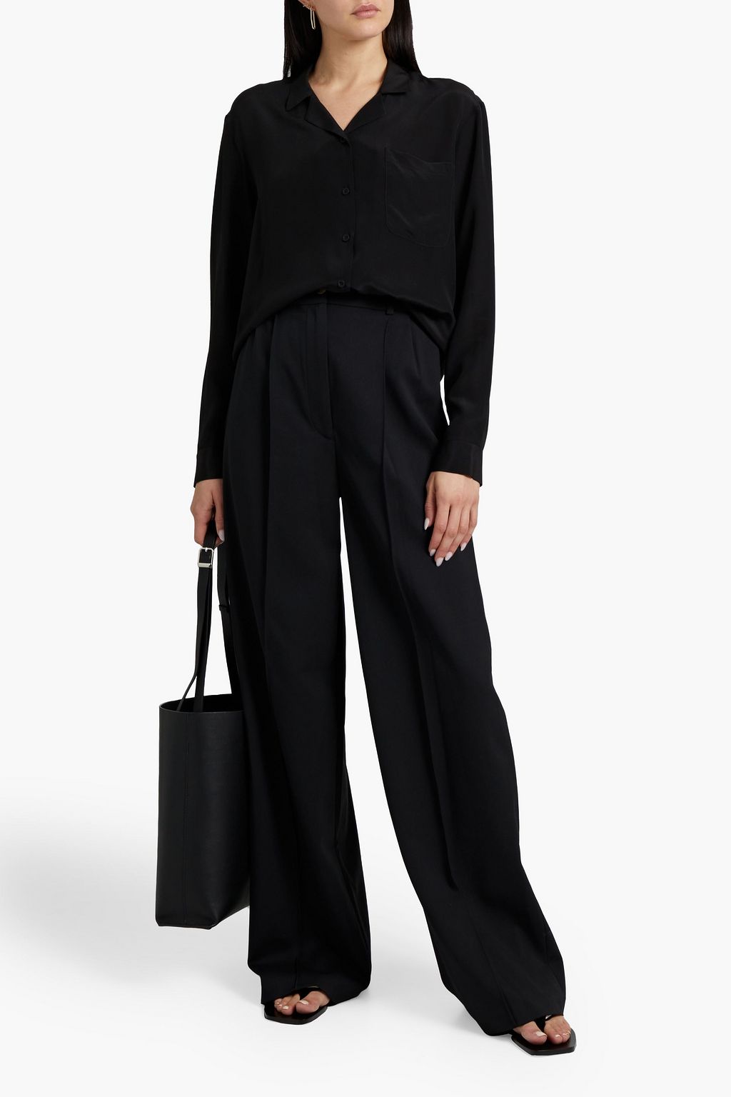 SUNSPEL Silk-crepe shirt