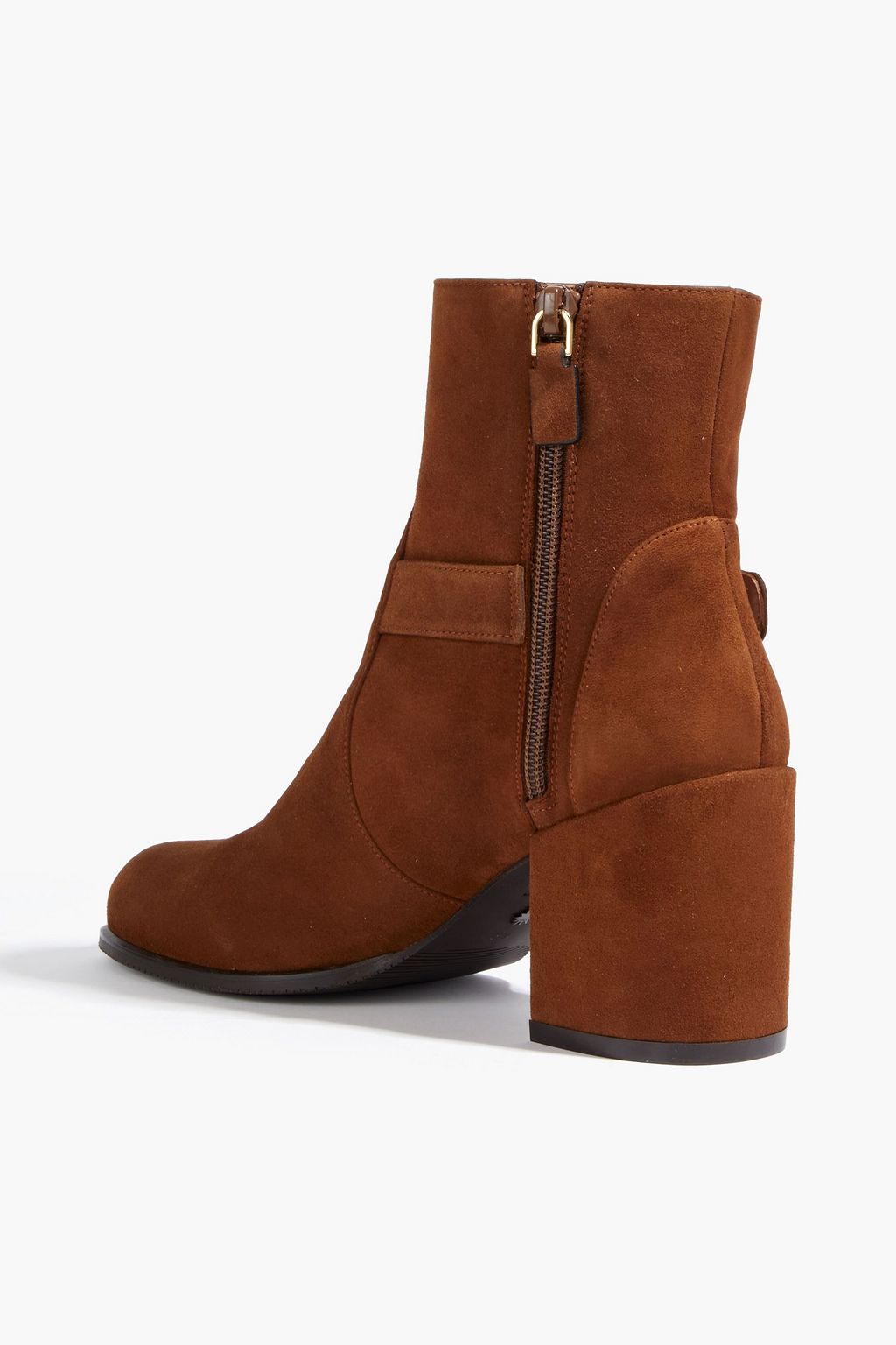 STUART WEITZMAN Benedicta buckle-embellished suede ankle boots