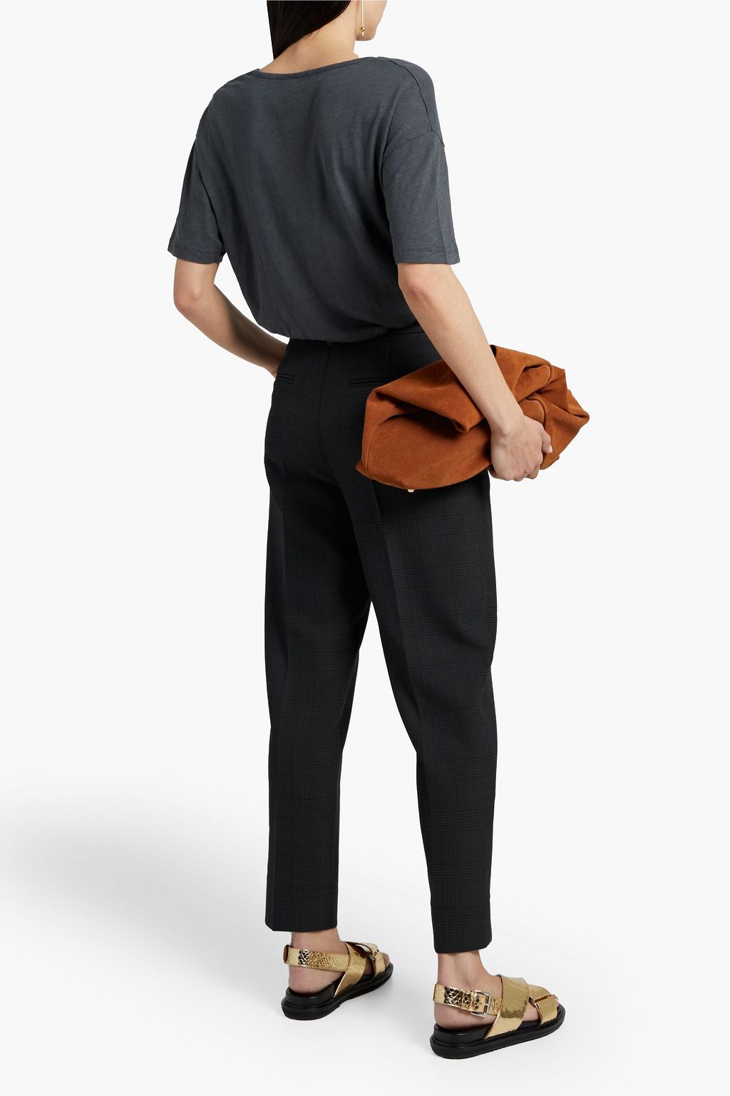 SUNSPEL Slub cotton and linen-blend jersey t-shirt