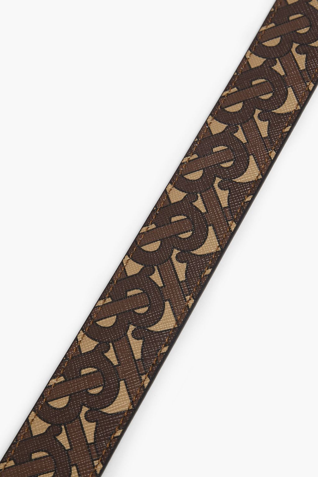 BURBERRY Logo-print faux textured-leather belt