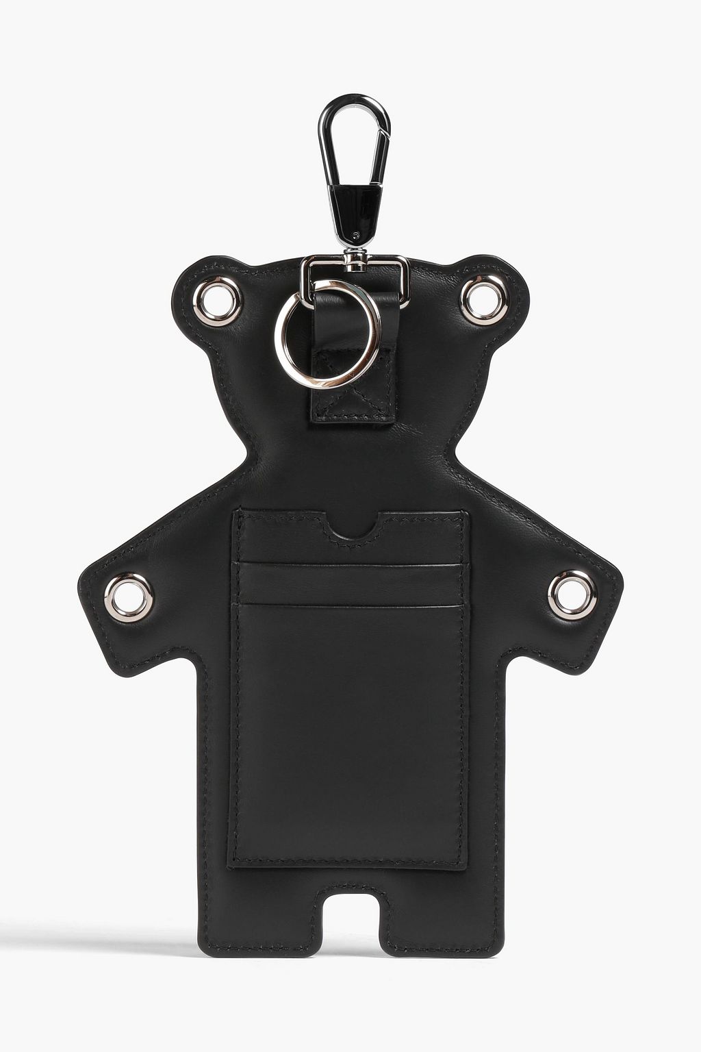 BURBERRY Eyelet-trimmed padded leather keychain