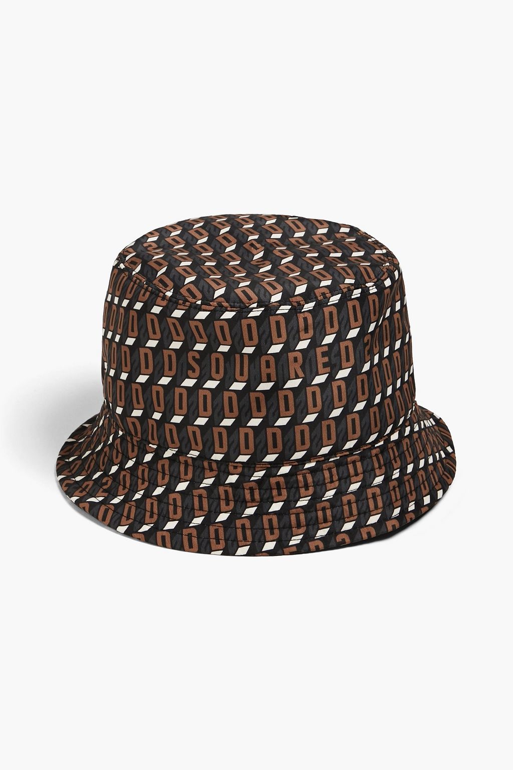 Black Logo-print woven bucket hat 