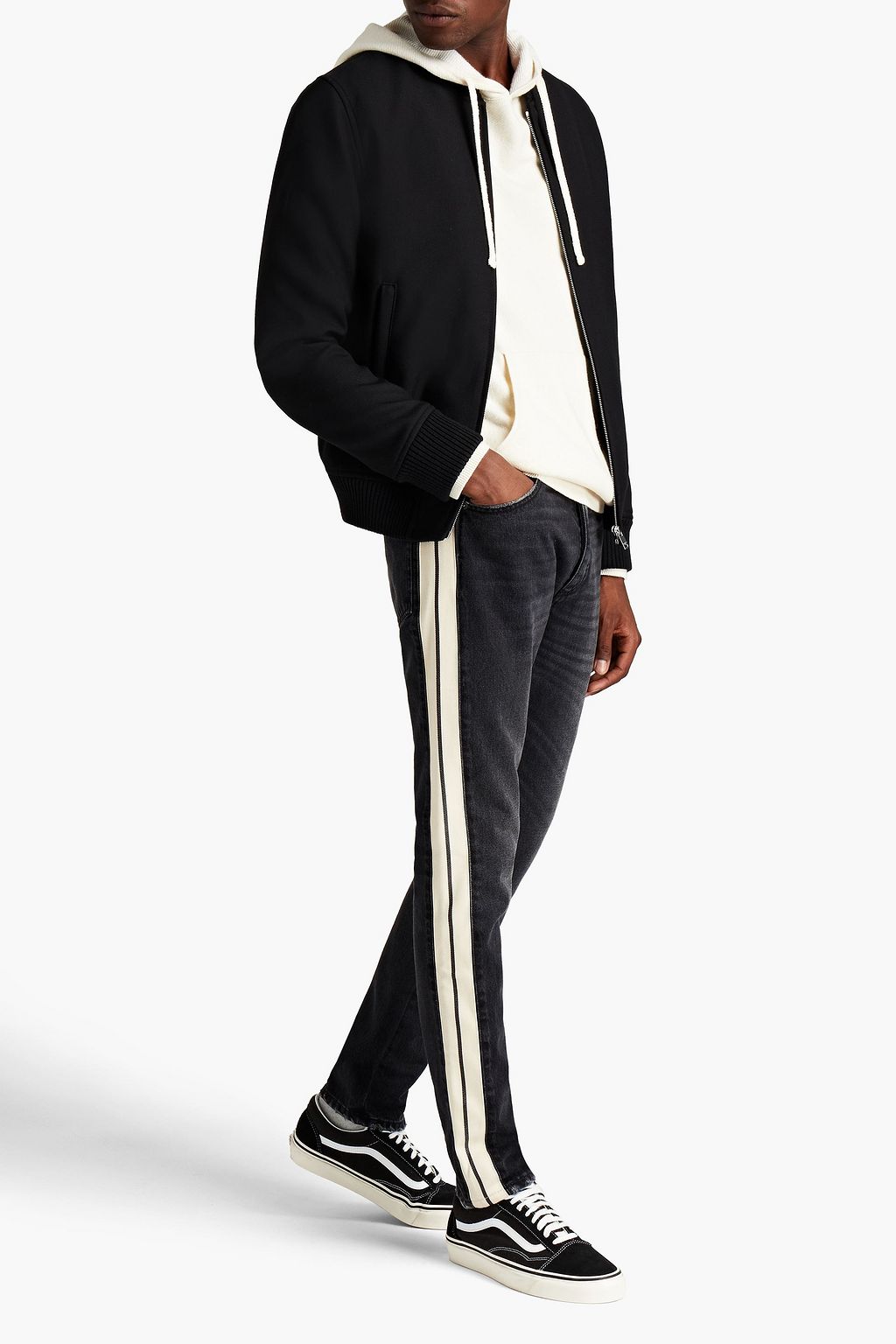 PALM ANGELS Whiskered denim jeans